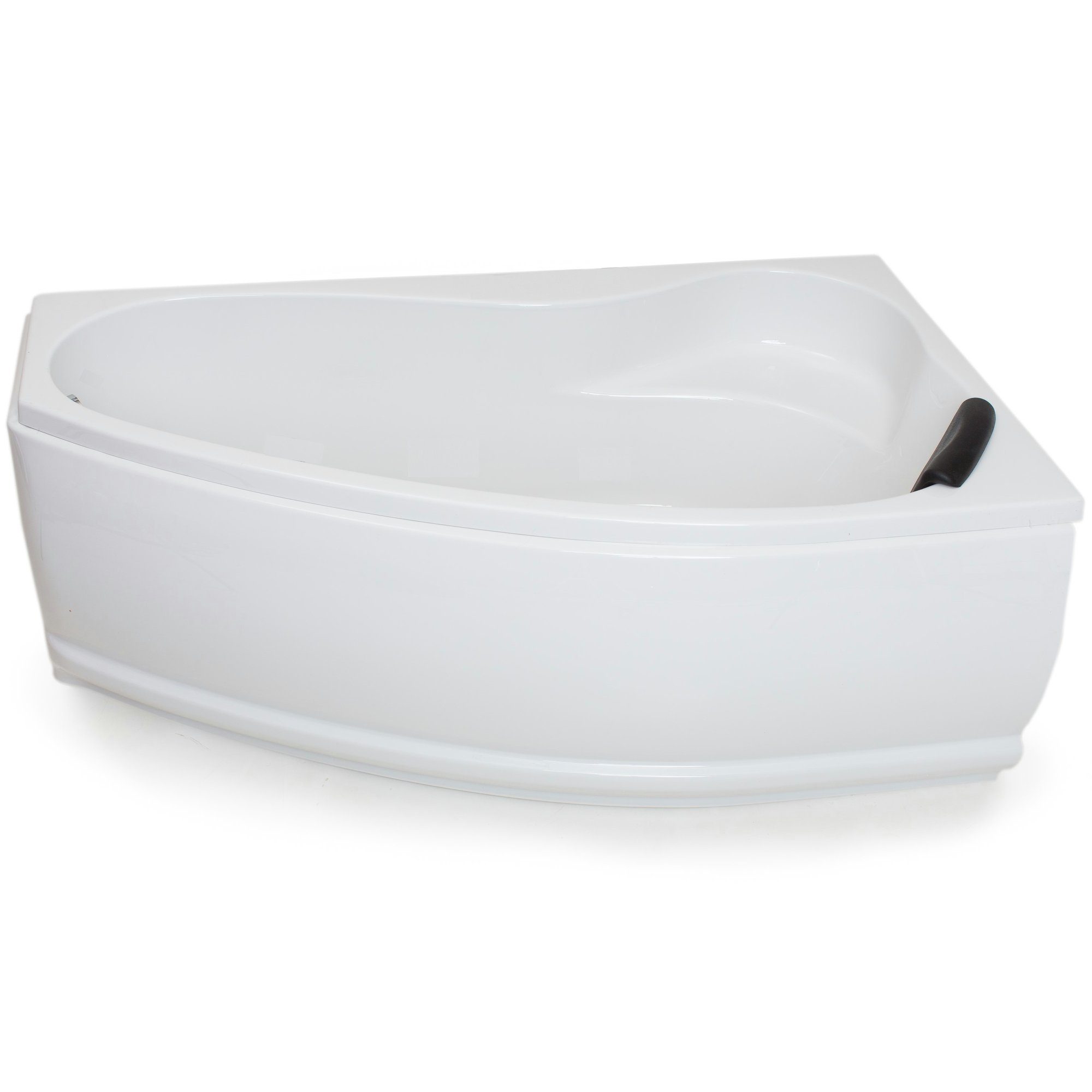 Basera® Badewanne Eck-Badewanne Formentera Rechts 160 x 90 cm, (Komplett-Set), mit LED und Kopfstütze