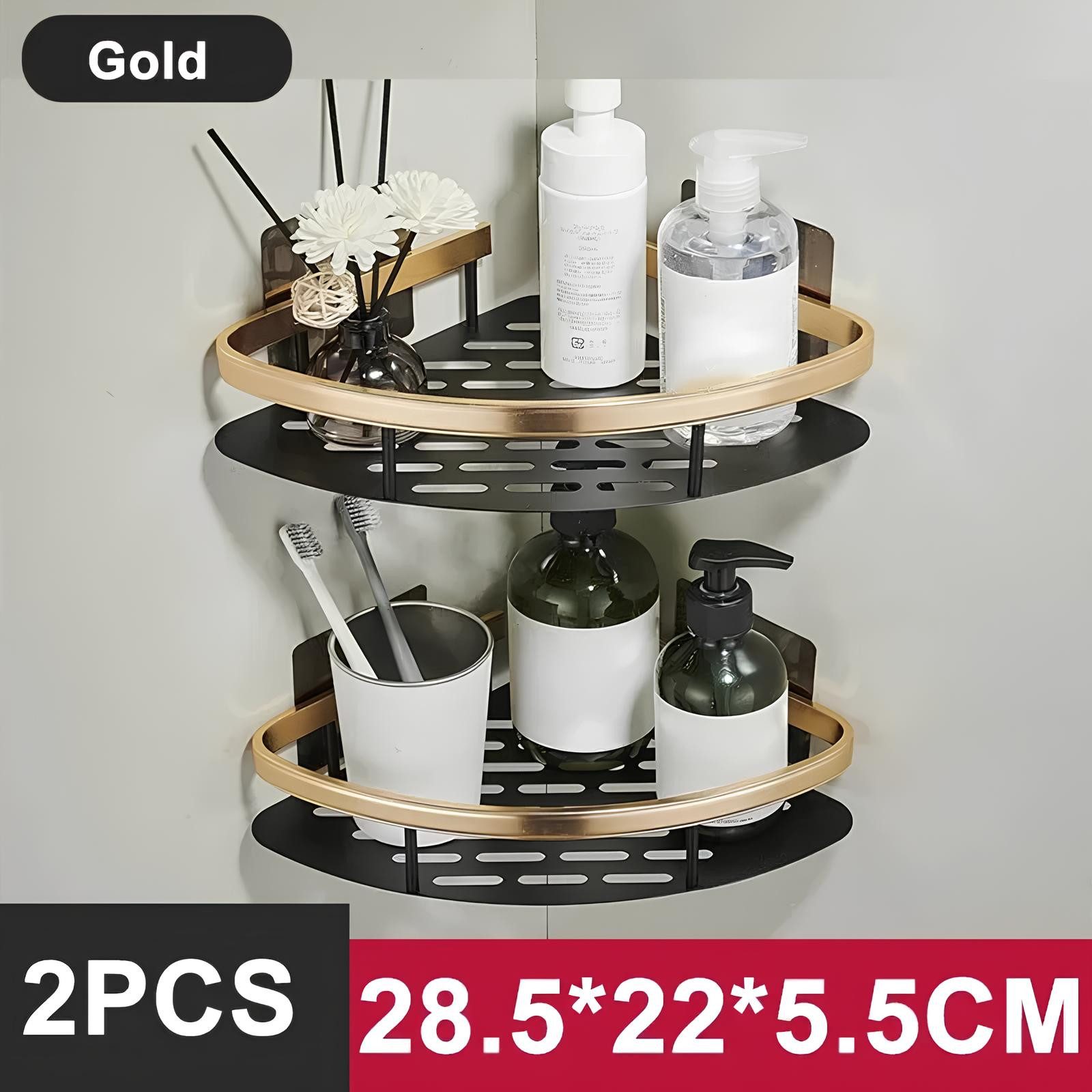 Athlix Duschregal 2 Stk. Duschablage Duschregal ohne Bohren Badezimmer Organizer