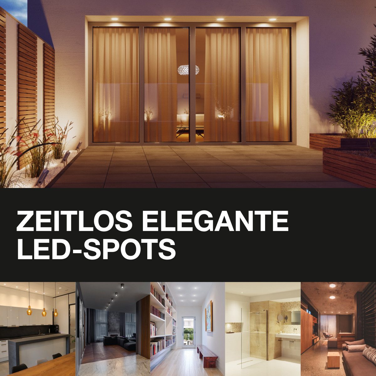 Ledvance LED Deckenleuchte LED Spot GU10 4 x 2.6W 2700K, LED wechselbar, austauschbar, Warm weiß, Vielseitig anpassbar dank austauschbaren LED Lampen