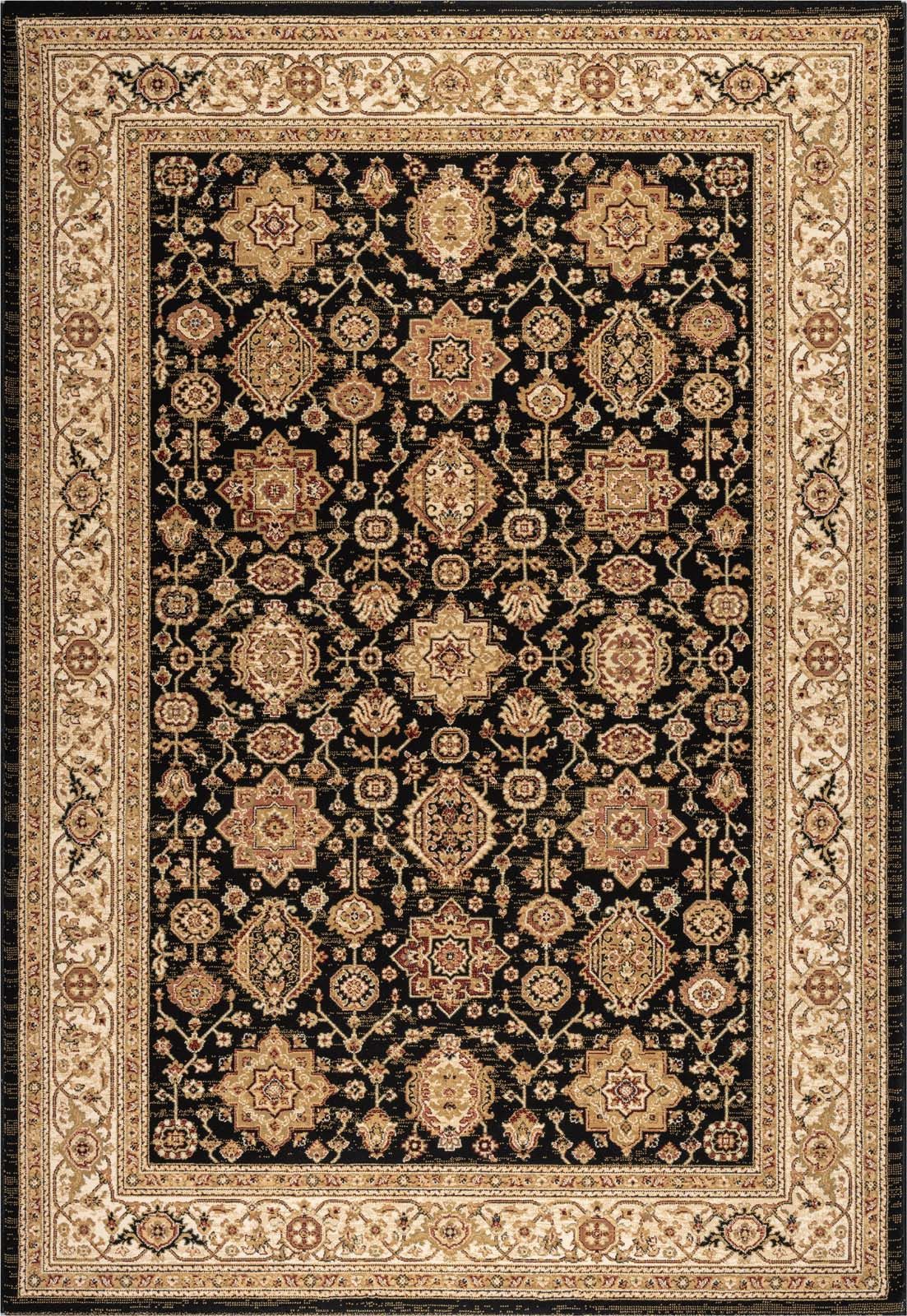 TaraCarpet Teppich TaraCarpet Leonardo Tiflis Wohnzimmer,Schlafzimmer,Esszimmer, rechteckig, Höhe: 9 mm, Wohnzimmer, Schlafzimmer, Esszimmer Leonardo Tiflis schwarz133x195