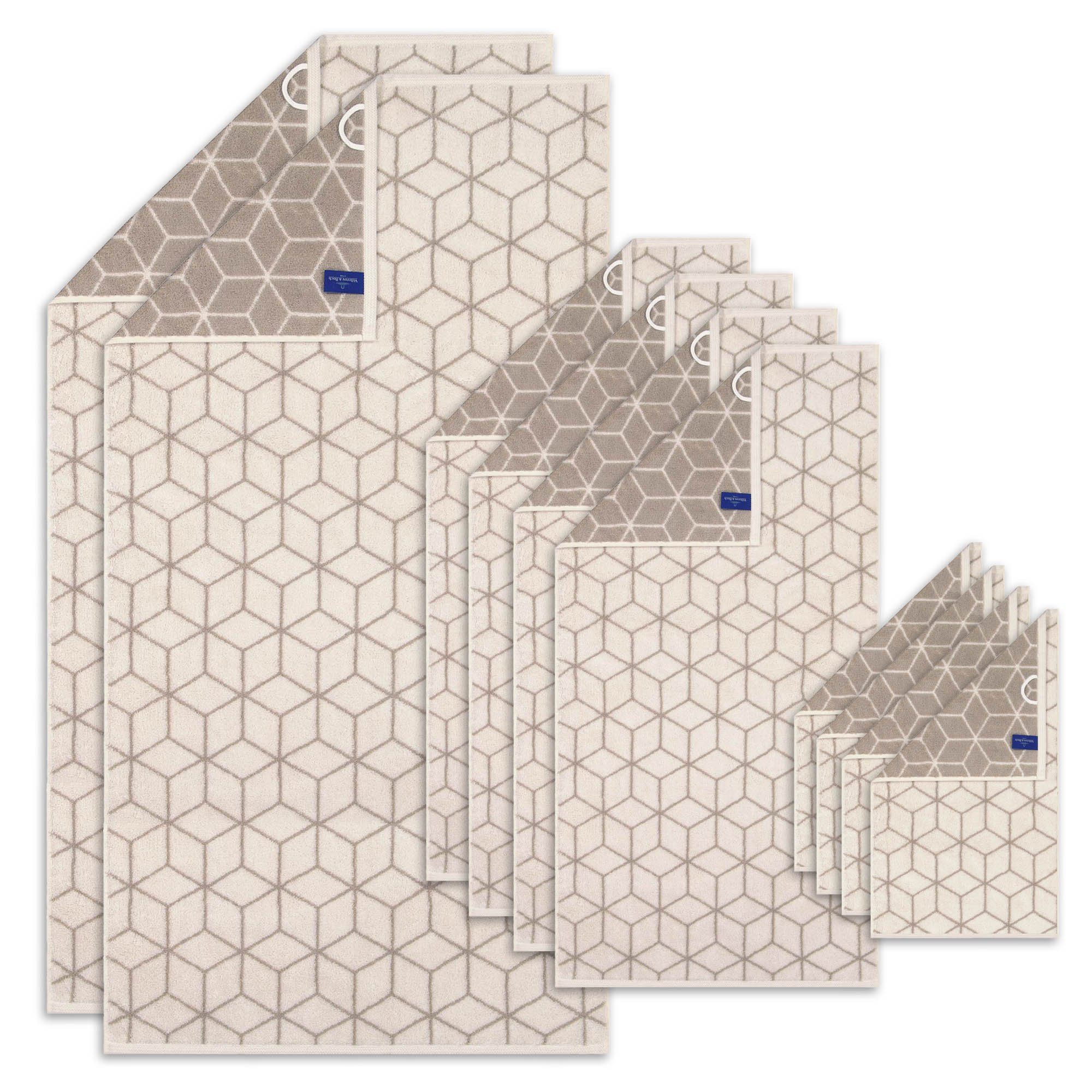 Villeroy & Boch Handtuch Unisex Handtuch 10er Pack, 1er Pack Baumwolle, Frottier (10er Pack, 1er Pack, 10-St)