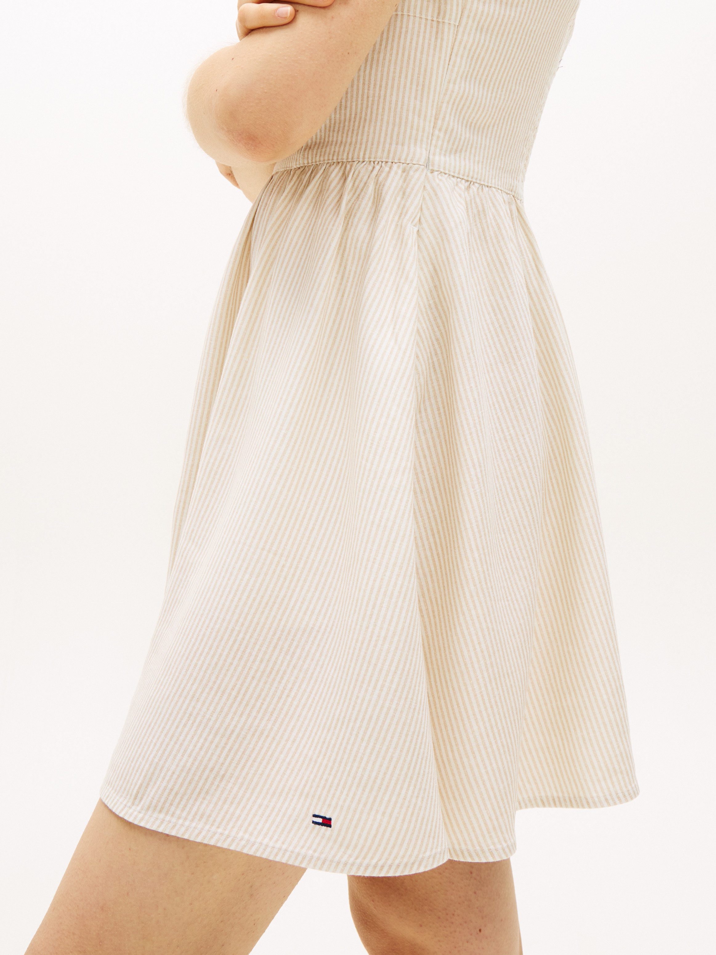 Tommy Jeans Minikleid TJW LINEN SKATER DRESS in Extra Slim Fit, Leinen-Mix