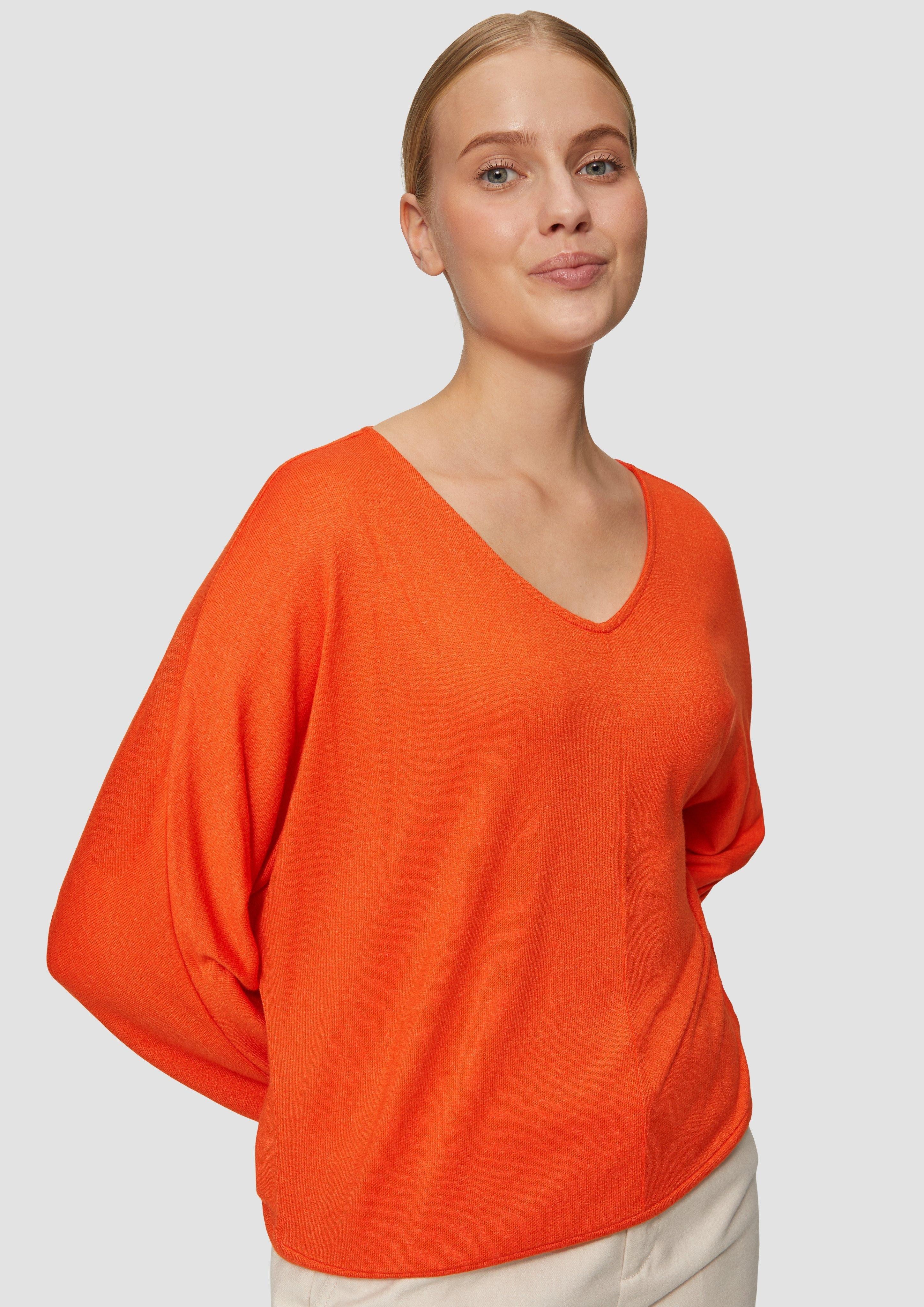 s.Oliver Langarmshirt Langarmshirt mit Fledermausärmeln und günstig online kaufen