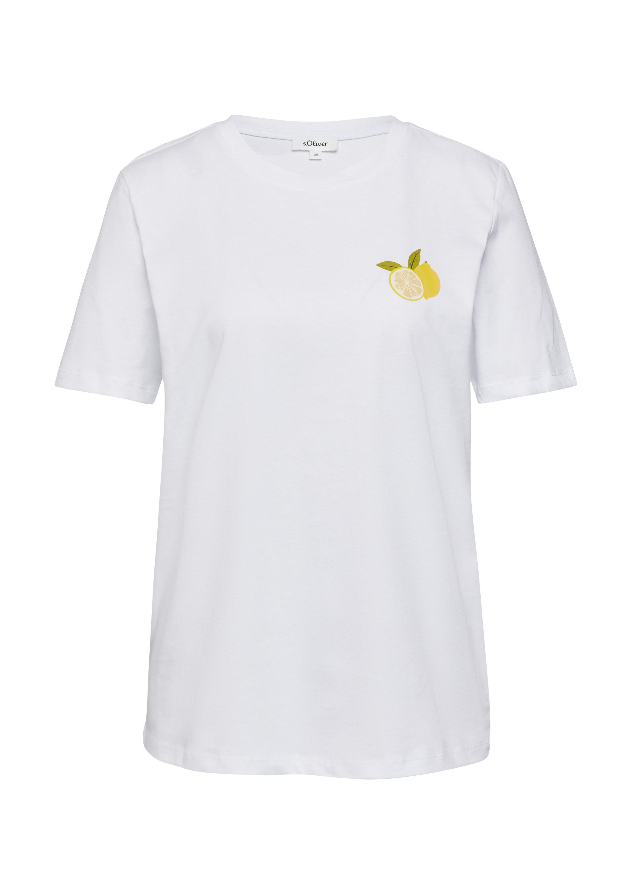 s.Oliver Kurzarmshirt T-Shirt T-Shirt mit Front- und Rückenprint günstig online kaufen