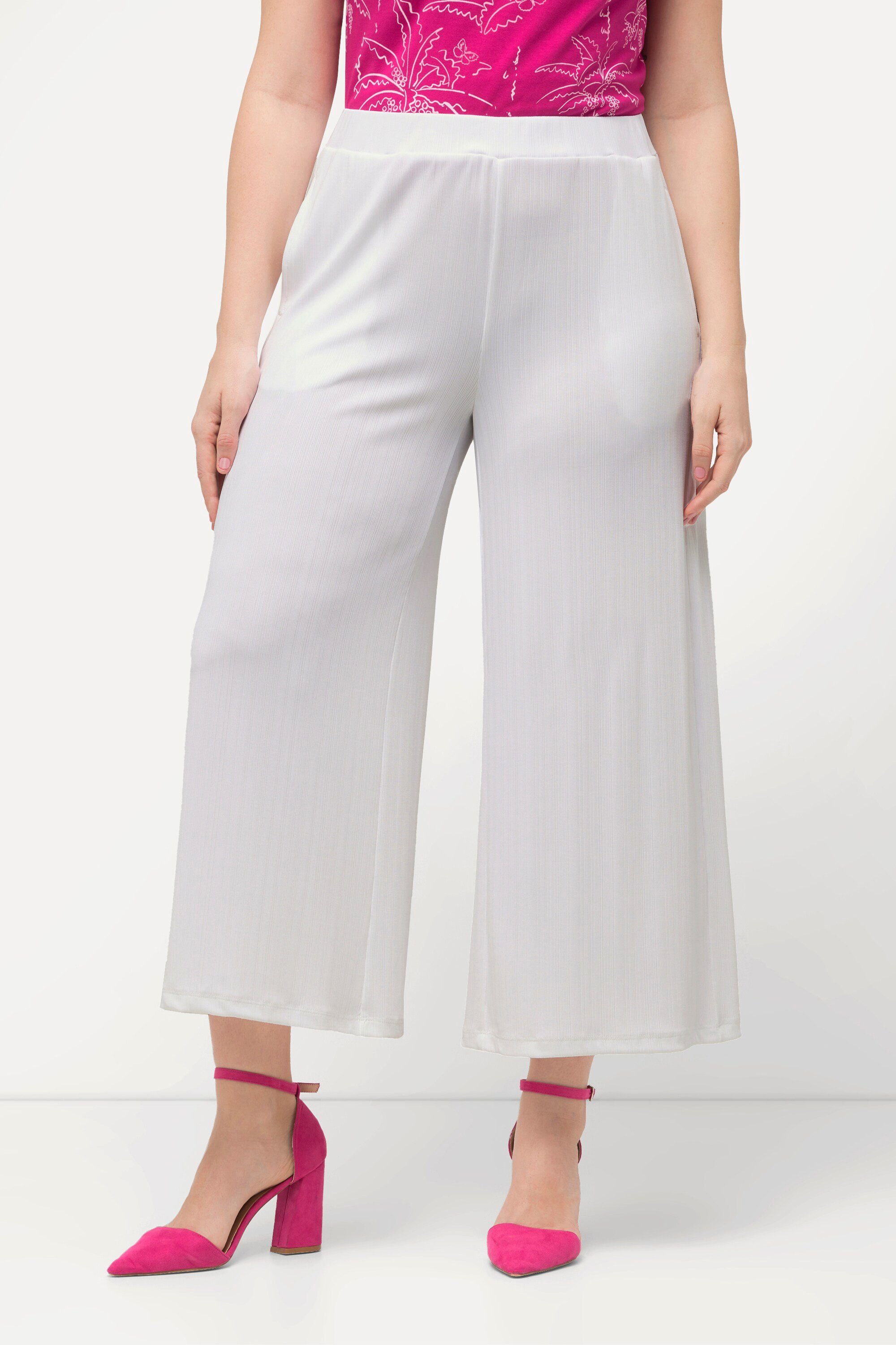 Ulla Popken Funktionshose Culotte Struktur wadenlang günstig online kaufen