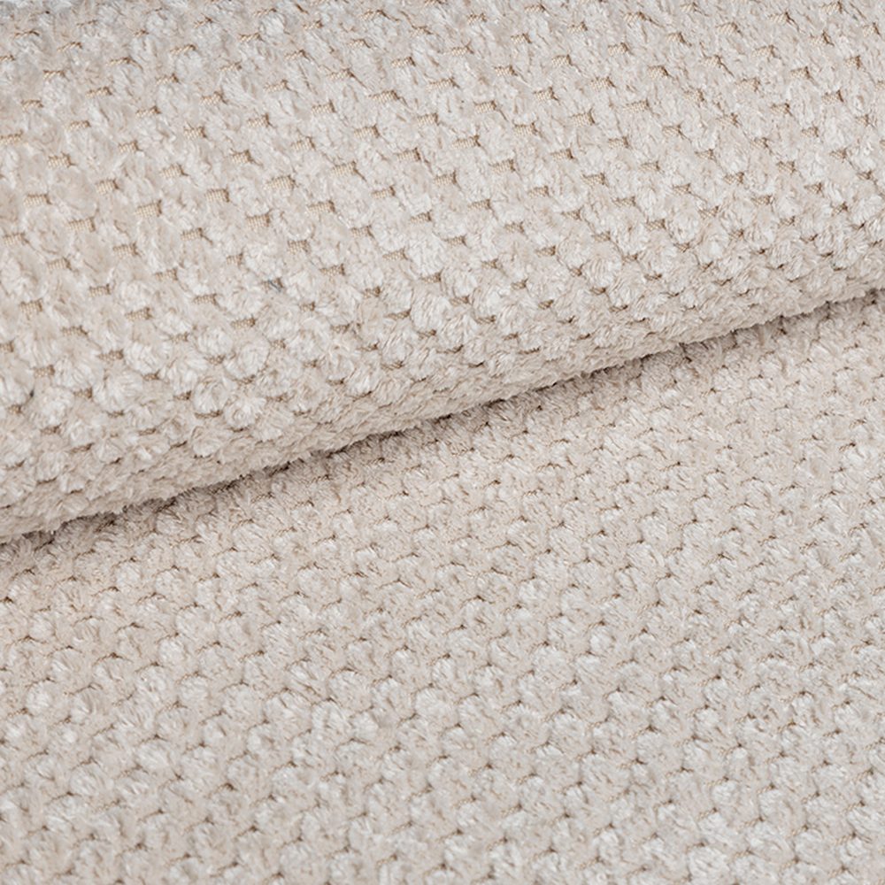 novely® Stoff ZEVEN Plüschiger Möbelstoff in Cord-Optik mit Kachelmuster, Robust, Superweiche Haptik, Wabenartiges Design, Meterware, 1lfm – Bild 4 von 5