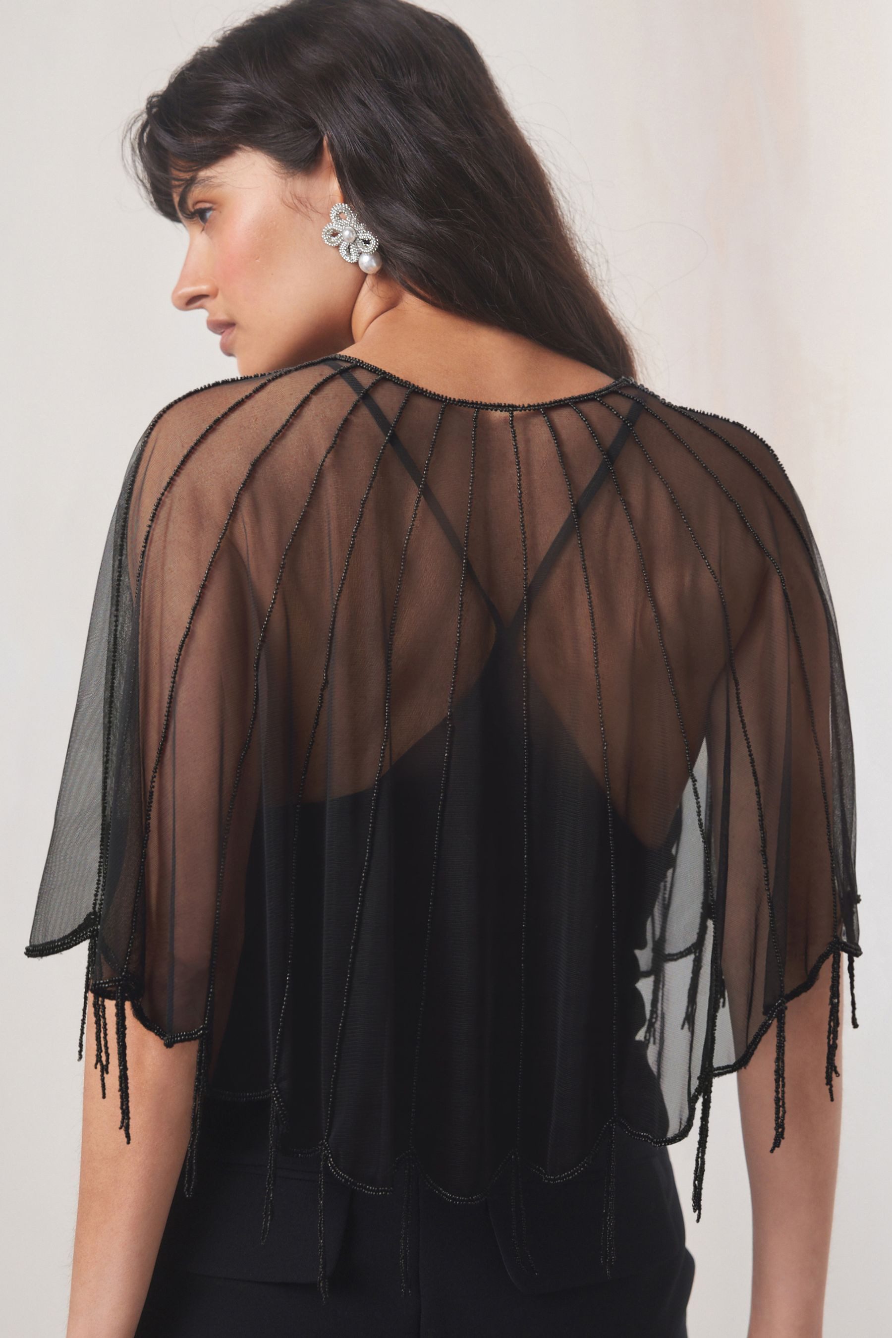 Next Blusenkimono Cape mit Perlen (1-tlg) günstig online kaufen