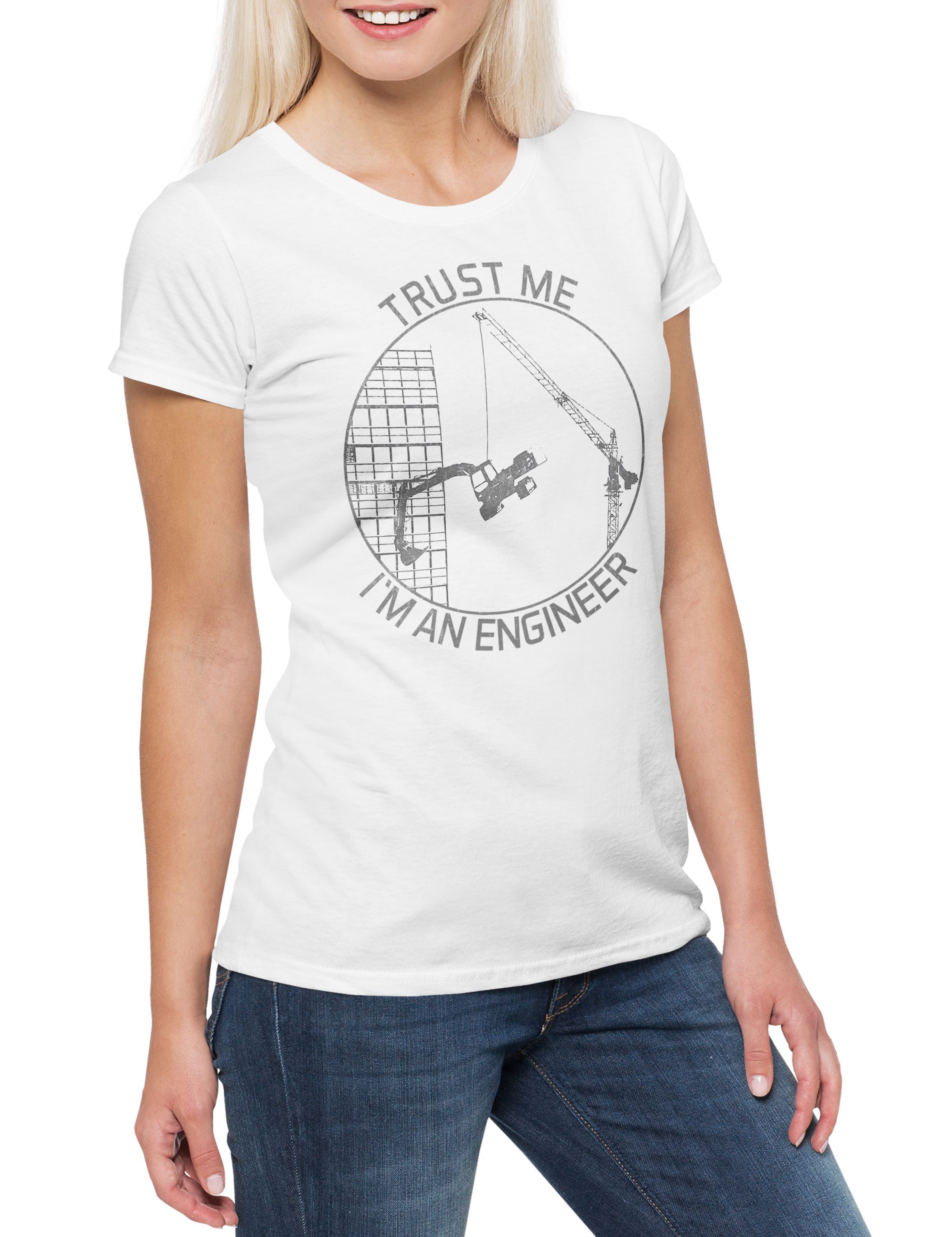 Print-Shirt Trust Me, I'm An Engineer Damen T-Shirt Maths Ingenieur Ingenieurin