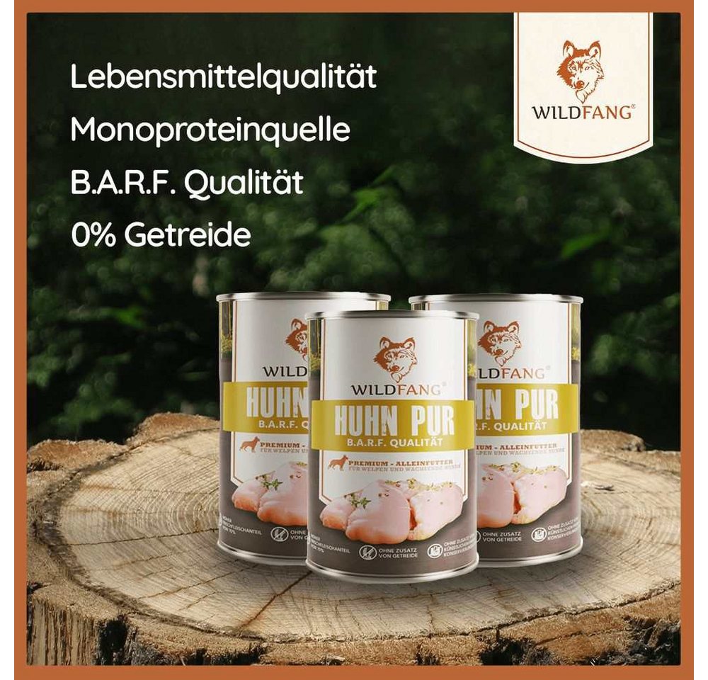 Thumbnail - Wildfang Hunde-Futterspender Nassfutter Huhn pur - BARF Qualität