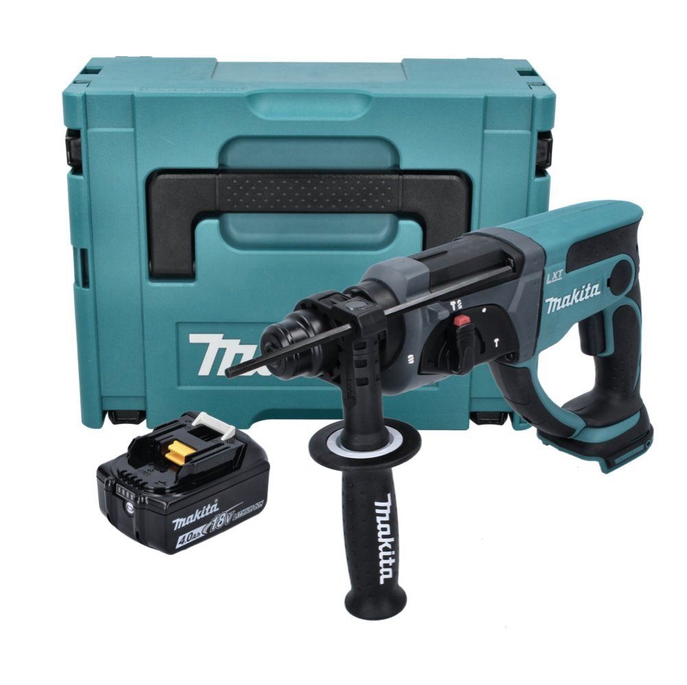 Makita Akku-Kombibohrhammer DHR 202 M1J Akku Kombihammer 18 V 2,0 J SDS Plus + 1x Akku 4,0 Ah