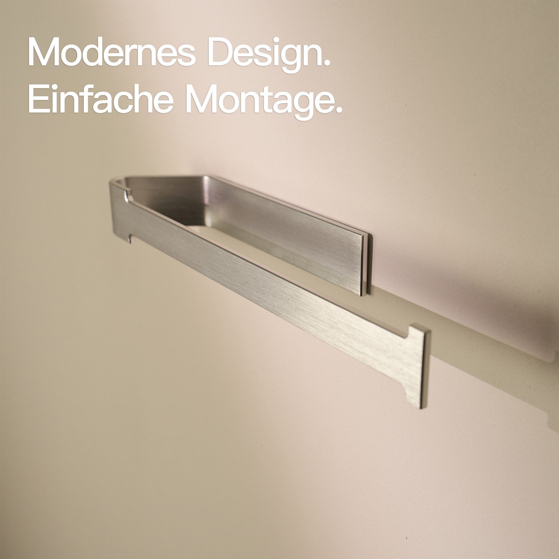 Designfabrik Hamburg Küchenrollenhalter DFHH KRH, Aluminium Vollmaterial, ohne Bohren, abrutschsicher