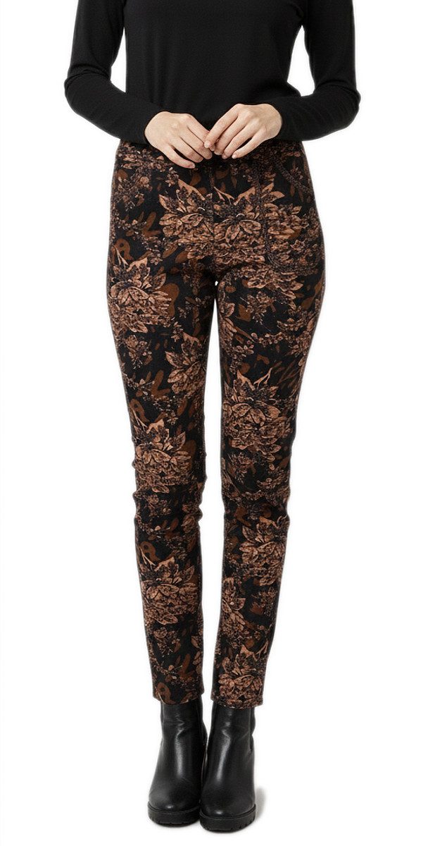 dy_mode Thermohose Damen Thermohose Blumen-Print Gefütterte Winterhose Ther günstig online kaufen