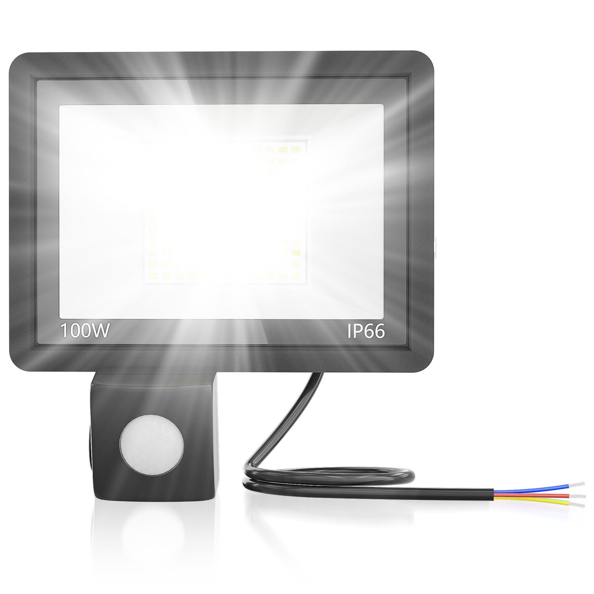 FIVMEN LED Flutlichtstrahler LED Strahler mit Bewegungsmelder 100W Superhel günstig online kaufen