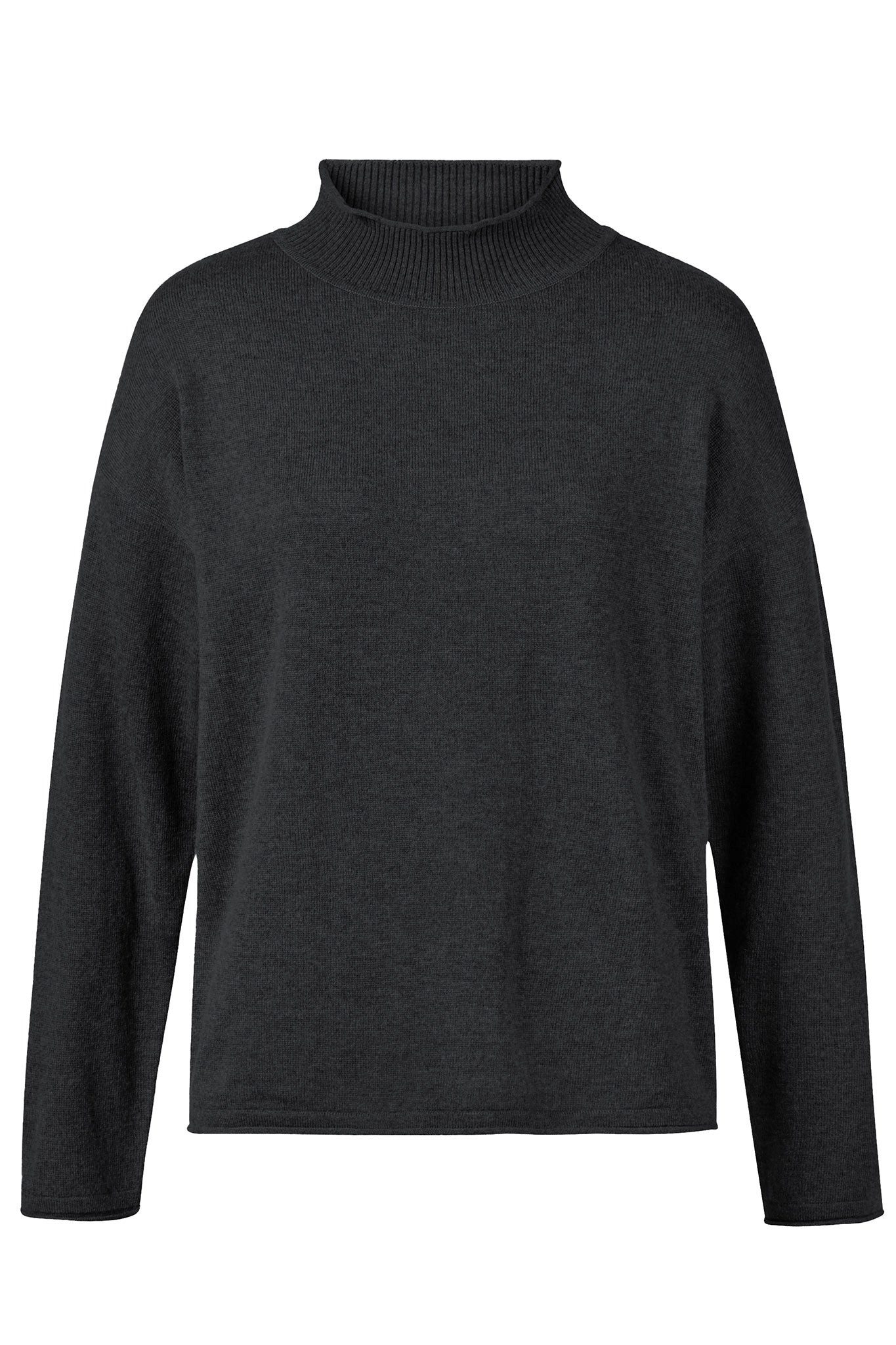 Himalaya Clothing Strickpullover Edler Feinstrick Pullover Damen aus hochwertigem Merino-Kaschmirmix Strickpullover Kaschmirpullover mit Stehkragen