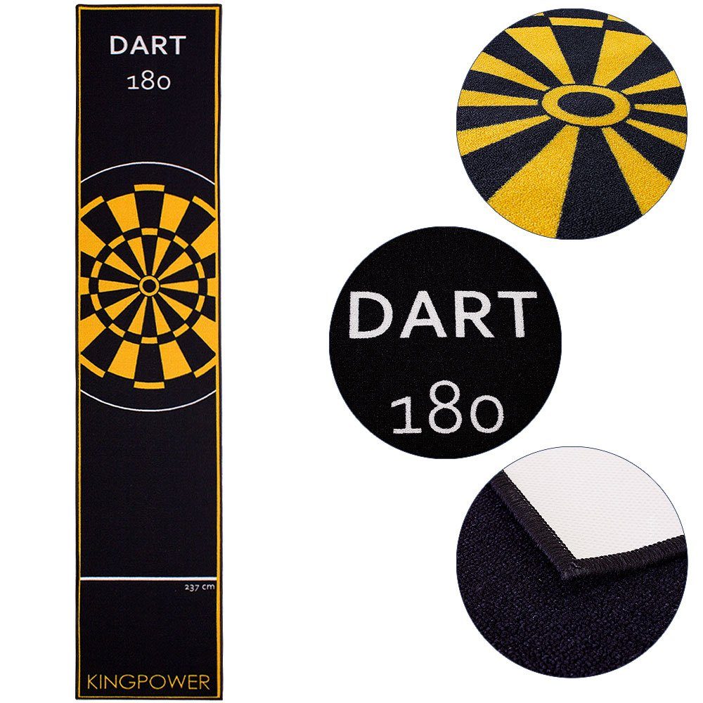 Dartmatte Darts Turnier Matte Dartteppich Dart Matte Dartmatte 290 x 60 cm Gelb