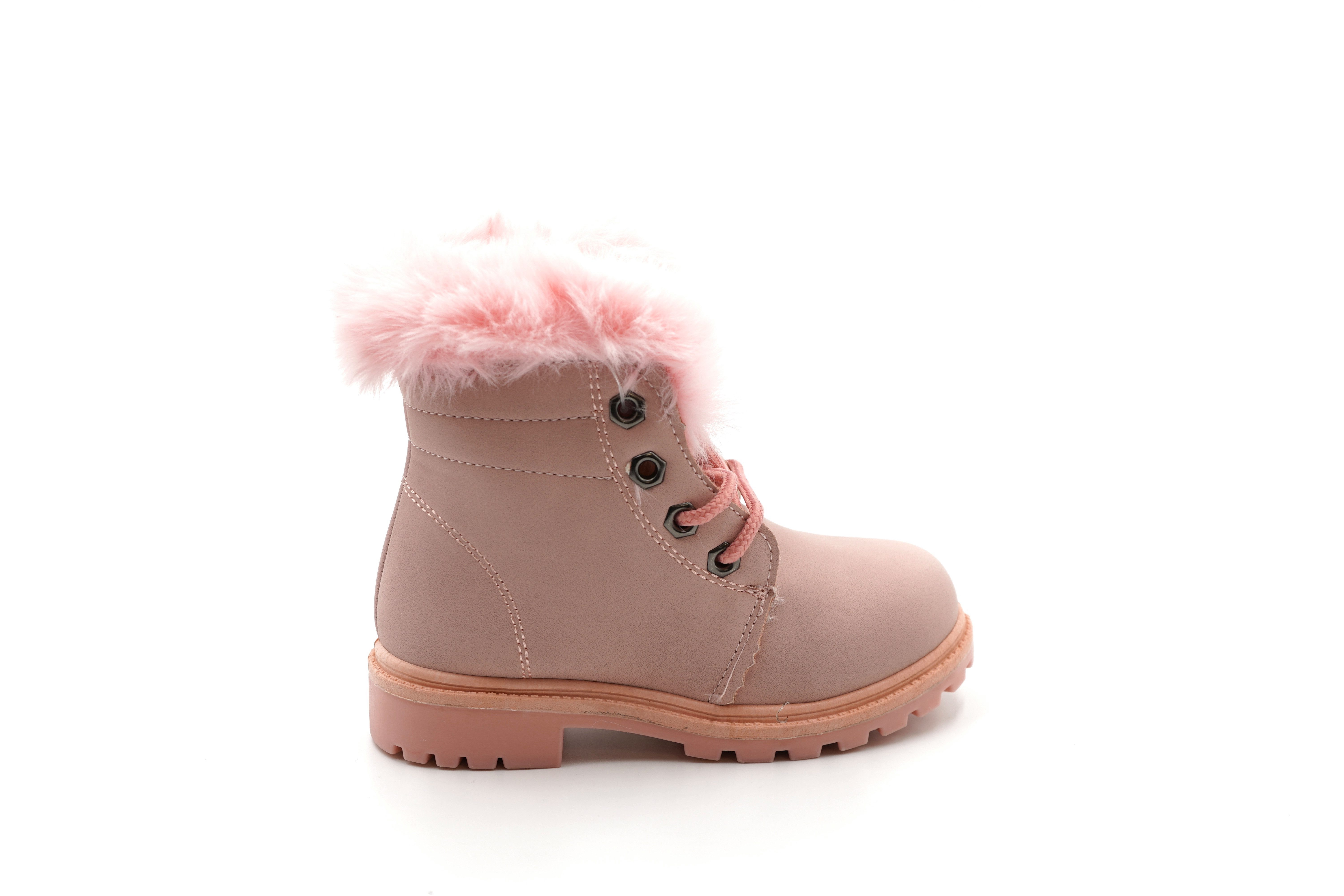 Sonderpostendiscount Kinder Boots gefüttert Pink Mädchen 1082A Bootsschuh Gefüttert