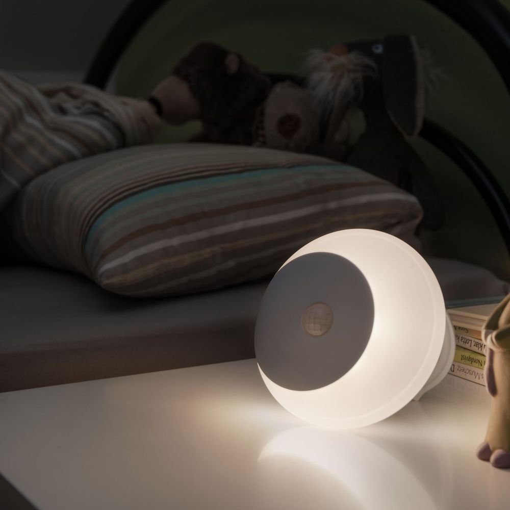 Paulmann LED Nachtlicht Mobiles Nachtlicht Viby rund Weiß, mit Bewegungsmelder, keine Angabe, Leuchtmittel enthalten: Ja, fest verbaut, LED, warmweiss, Kinderleuchte, Kinderzimmerlampe