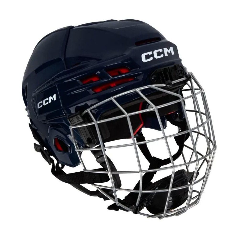 CCM Eishockey Schienbeinschoner Ccm Tacks 70 Navy Eishockeyhelm Combo Bambini