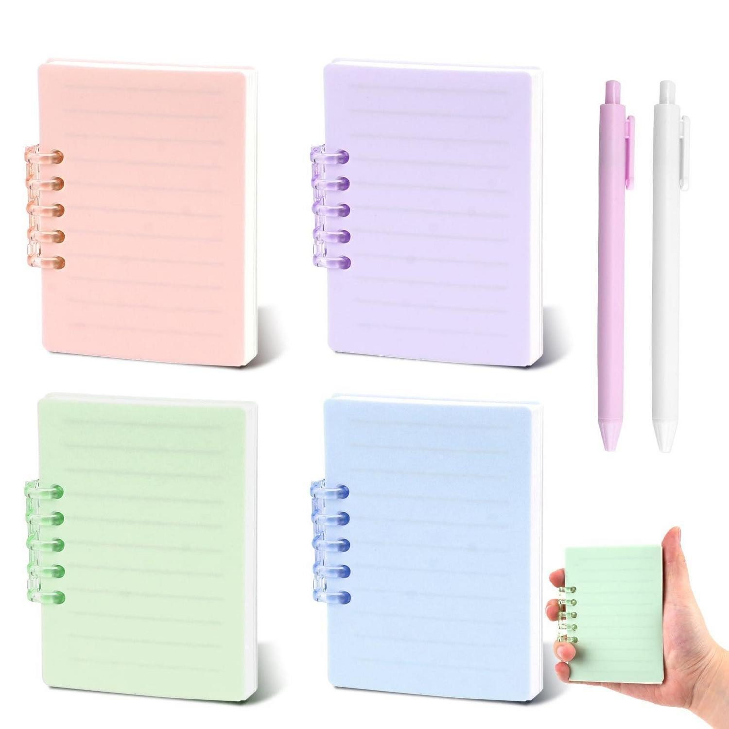 LuxusKollektion Notizblock Notizbuch Klein A7 Mini Notizblock 4 Stk.