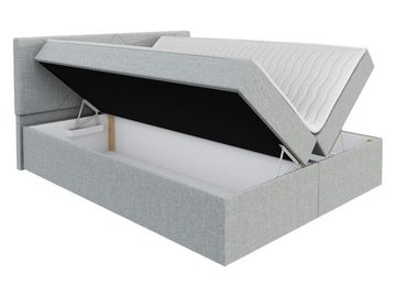 MIRJAN24 Boxspringbett Fado IV (Kopfteil, Matratze und Topper), Continentalbett mit 2 Bettkästen, Doppelbett