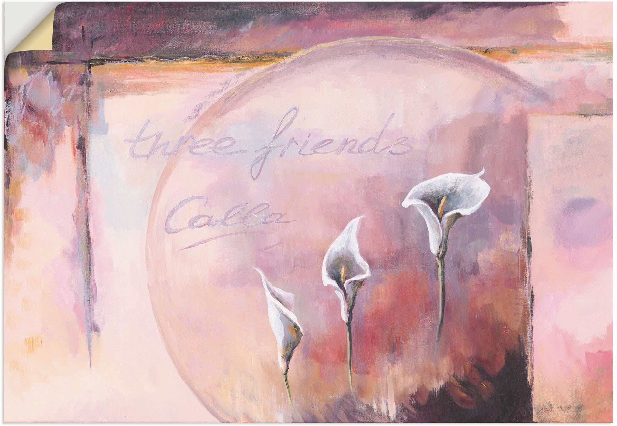 Artland Wandbild »Calla«, Blumenbilder (1 Stück), in vielen Größen & Produktarten - Alubild / Outdoorbild für den Außenbereich, Leinwandbild, Poster, Wandaufkleber / Wandtattoo auch für Badezimmer geeignet-Otto