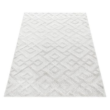 Hochflor-Teppich Geometrisch Design, Carpetsale24, Läufer, Höhe: 20 mm, Teppich Wohnzimmer Boho Design 3D Optik Skandinavische Stil