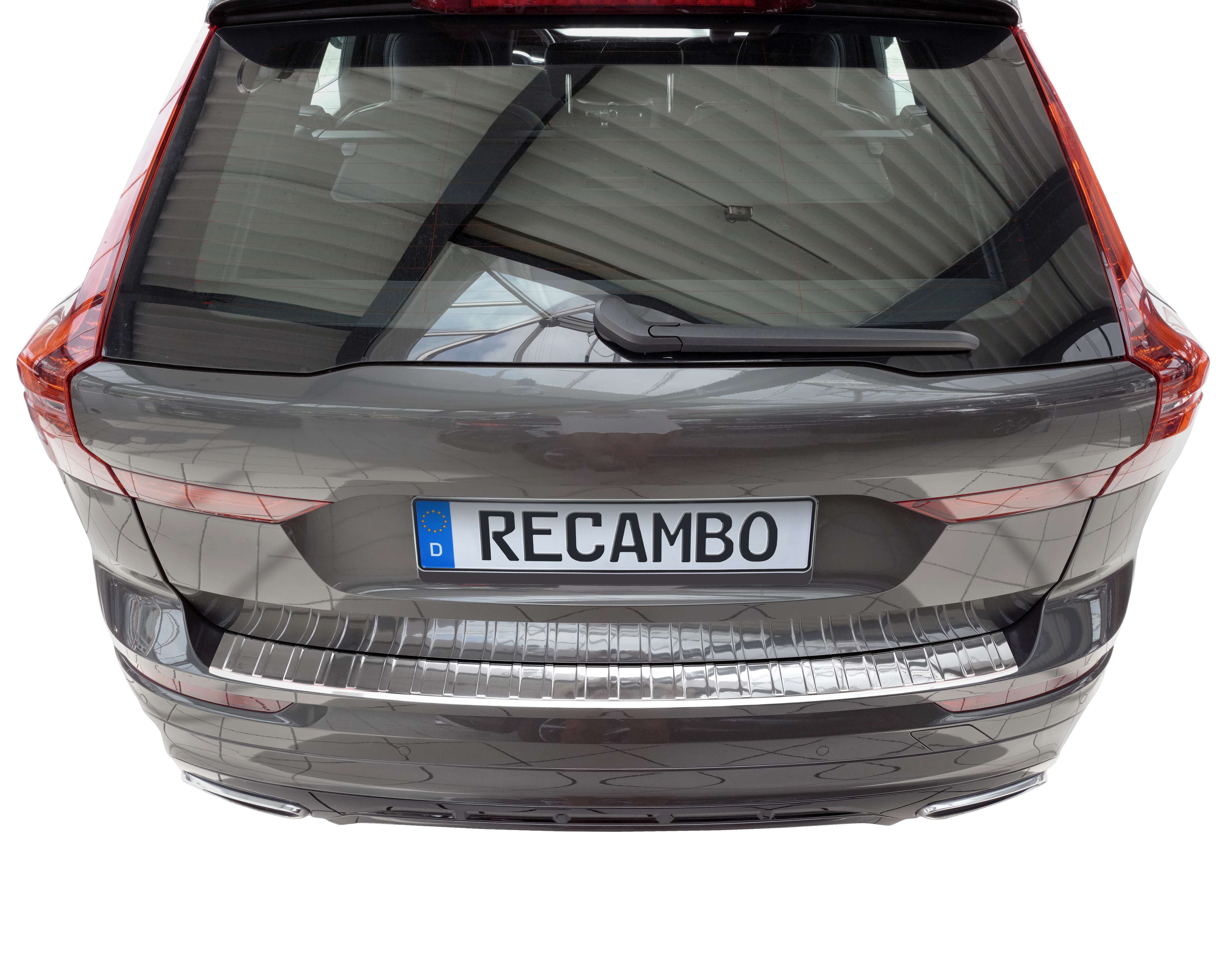RECAMBO Ladekantenschutz für Volvo XC60 II, BJ ab 2017> Stoßstangenschutz, V2A rostfrei, Exklusive Optik, praktischer Schutz & perfekte Passform – Bild 3 von 5