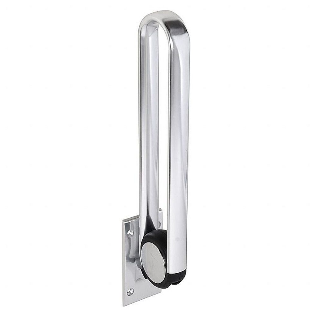 BRILLANTBAD® Stützklappgriff BELP Klappgriff in U-Form Aluminium Chrom für Bad & WC >> Bohren