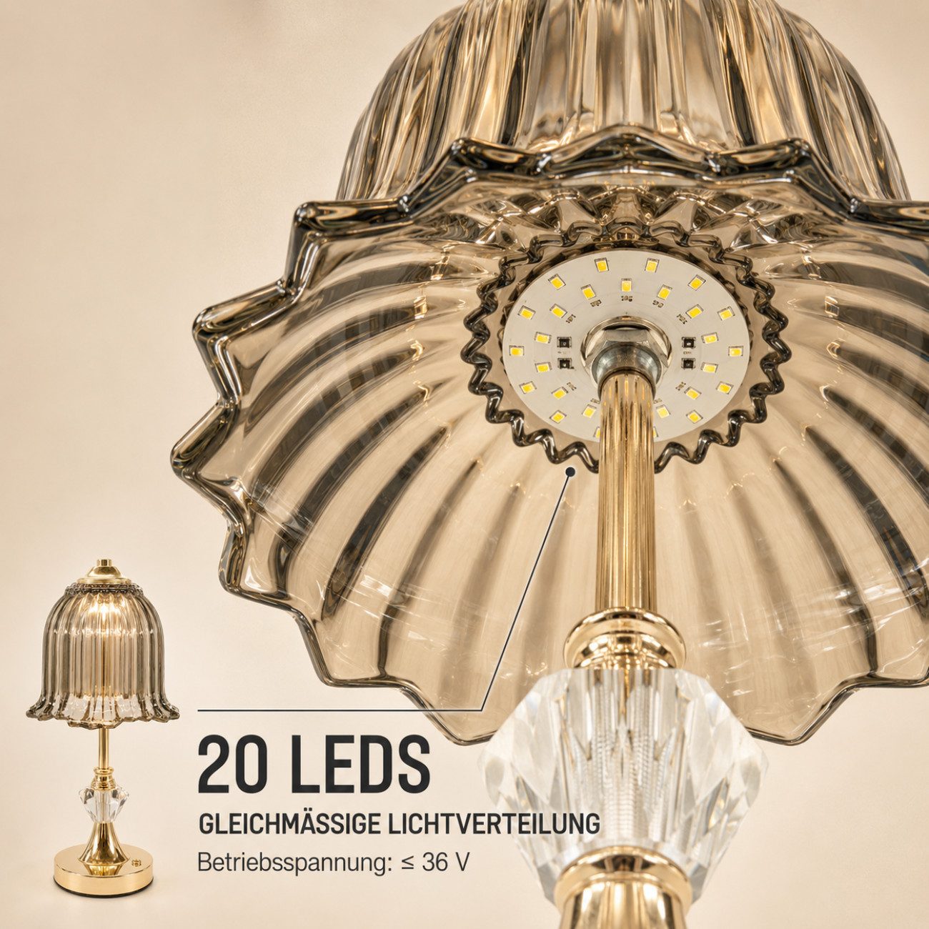 Luckice LED Nachttischlampe Moderne LED Tischlampe–Nachtlicht Nachttischlampe kabellos, 2000-mAh-Batterie, dreifarbige Lichtänderung, stufenlose Dimmung, stilvolle Tischleuchte mit einstellbarer Helligkeit & Warmweiß für Schreibtisch, Schlafzimmer, Wohnzimmer  stufenlos dimmbar, augenschonend & energiesparend