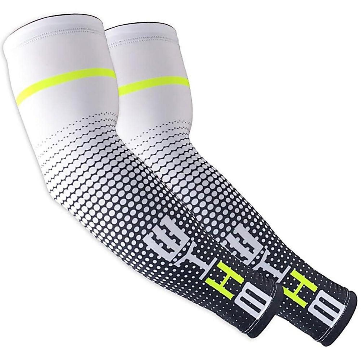 LuxusKollektion Armlinge Arm Sleeve Unisex Kompression UV Schutz M Weiss