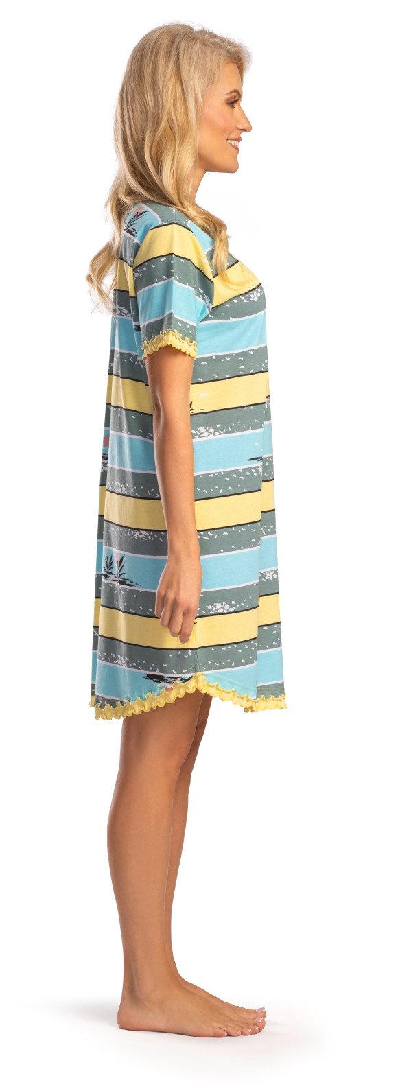 Consult-Tex Nachthemd Damen Nachthemd, Big Shirt Kurzarm DF662 bequem zu tragen – Bild 4 von 5