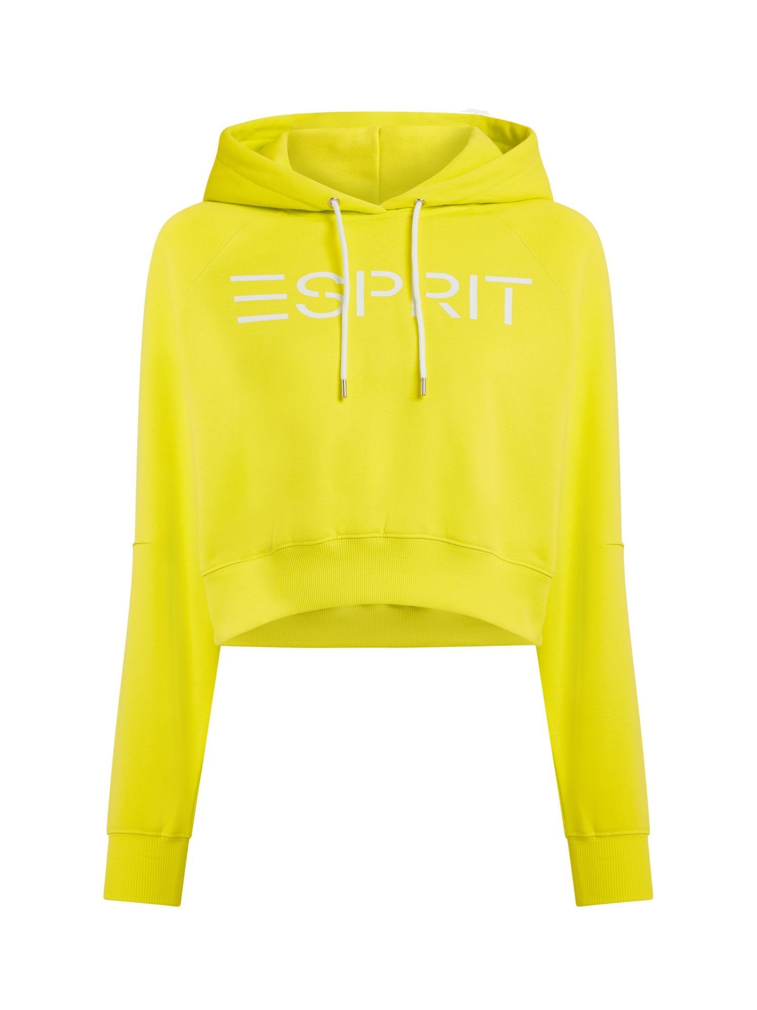 Logo BRIGHT Sweatshirt YELLOW mit (1-tlg) Esprit Cropped-Hoodie
