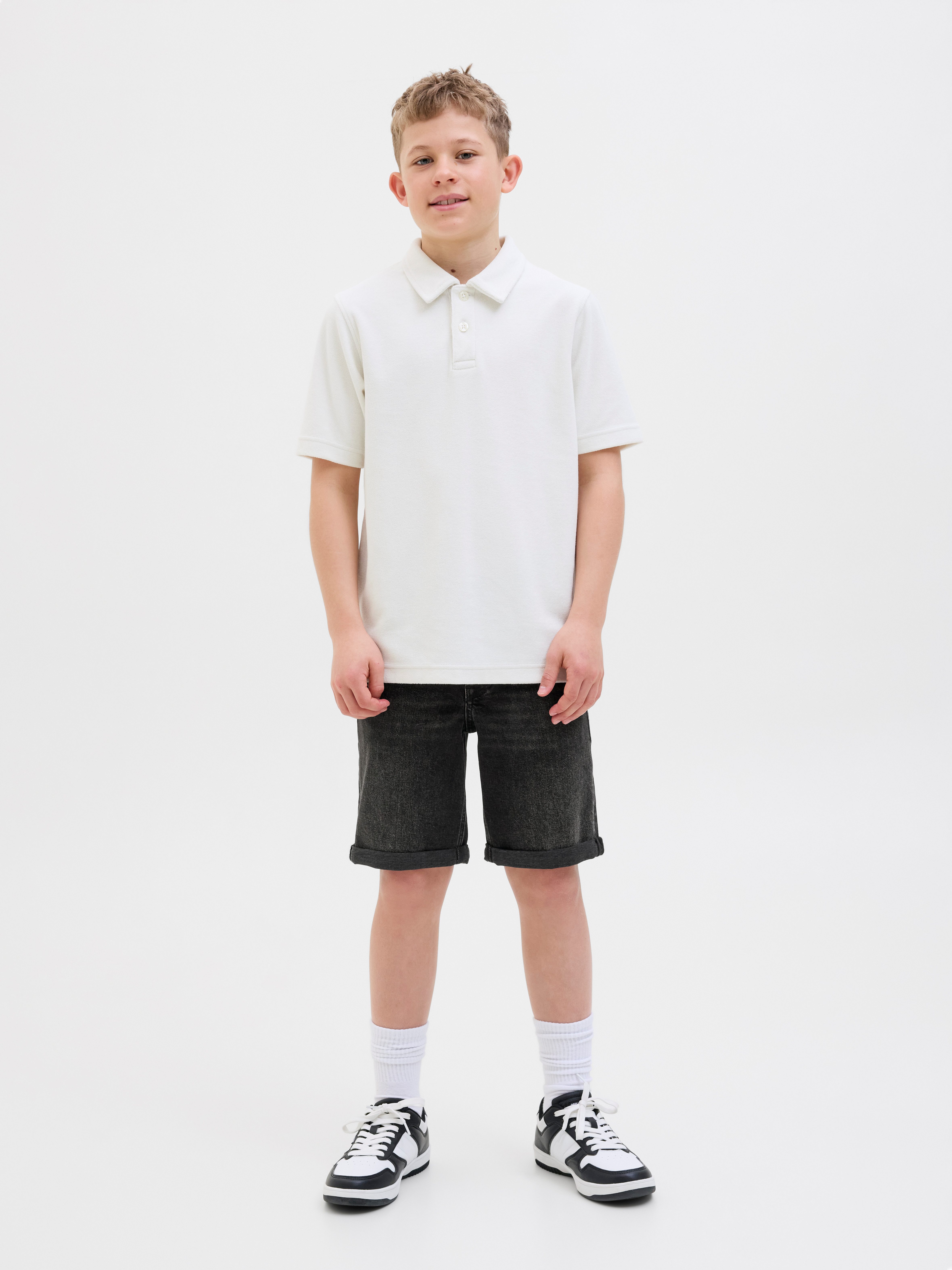 Jack & Jones Junior Shorts JJIRICK bequem mit mittlerer Taille für Jungen unifarben, modisch, regular fit, Web