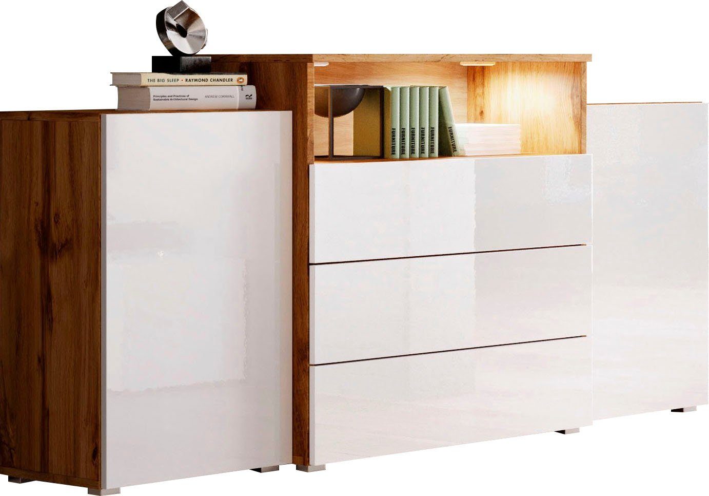 INOSIGN Sideboard URBAN III, Moderne Kommode mit 3 Schubladen und 4 Fächern günstig online kaufen