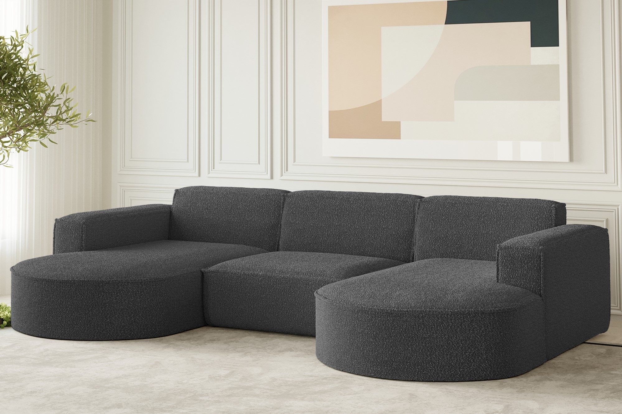 Fun Möbel Wohnlandschaft Wohnlandschaft U-Form Sofa günstig online kaufen