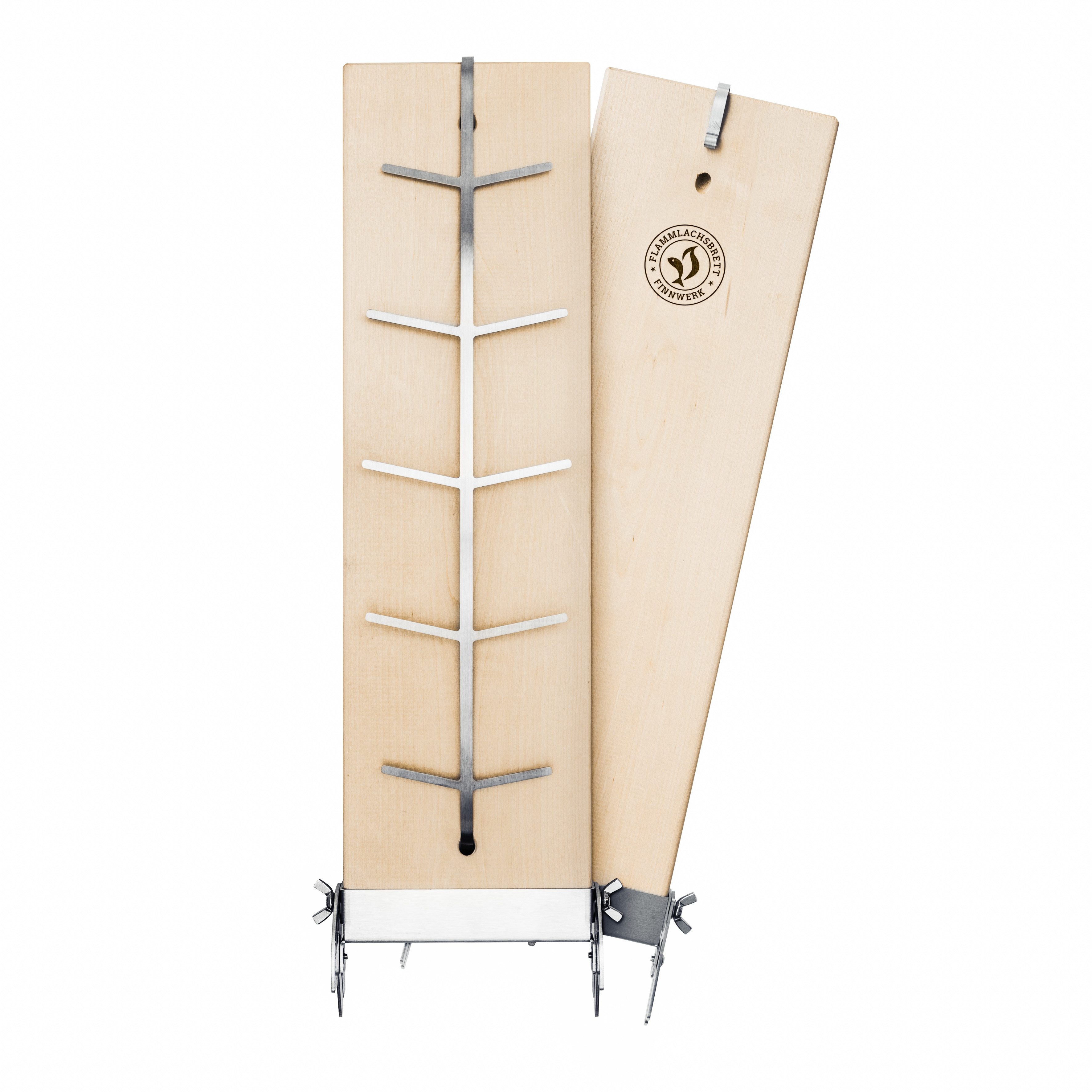 FINNWERK Grillguthalter Flammlachsbretter Doppelset, Holz, Unbehandelte Naturholz – Bild 2 von 3