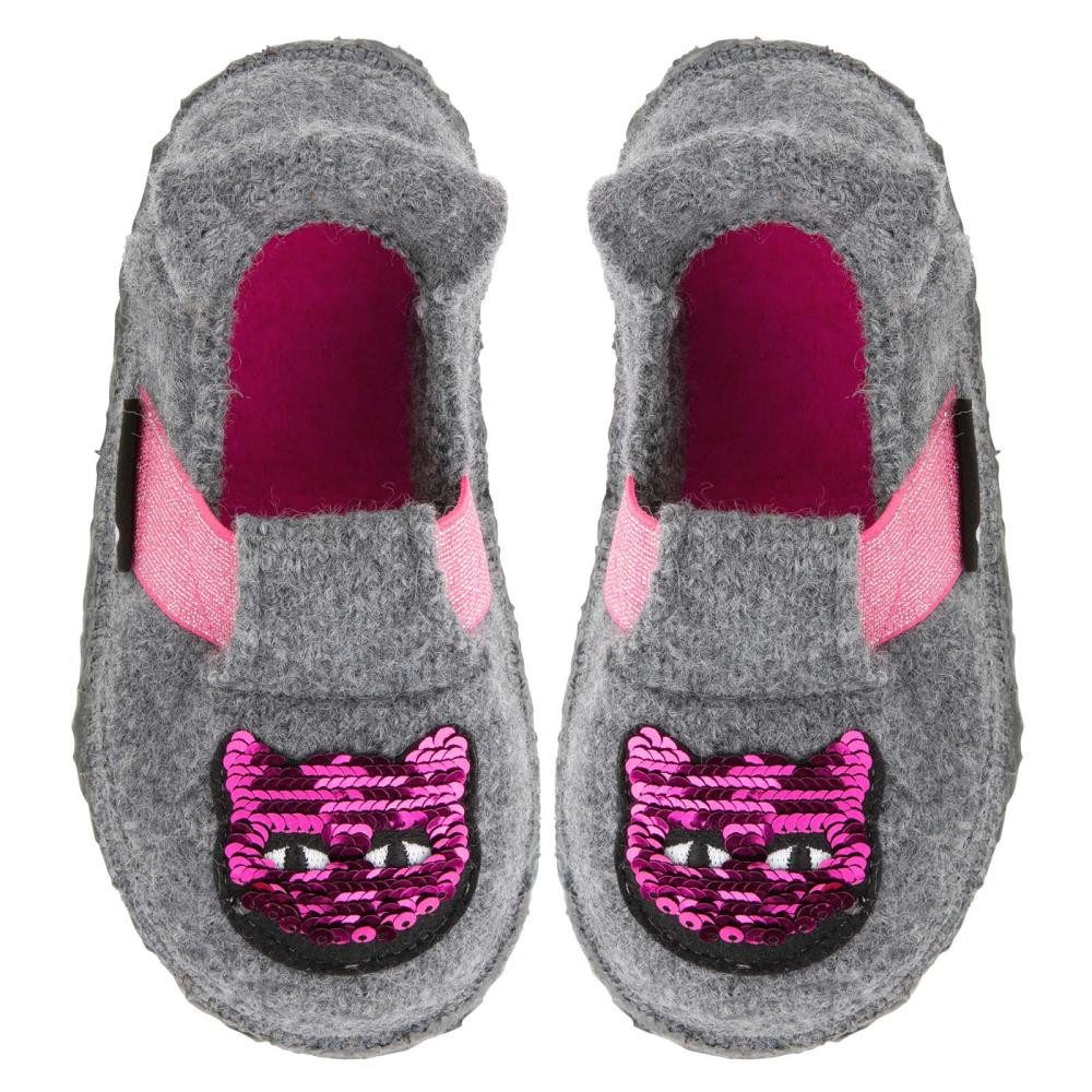 NANGA Nanga Fancykitty Mädchen Pailletten Katze EUR 25 Hausschuh