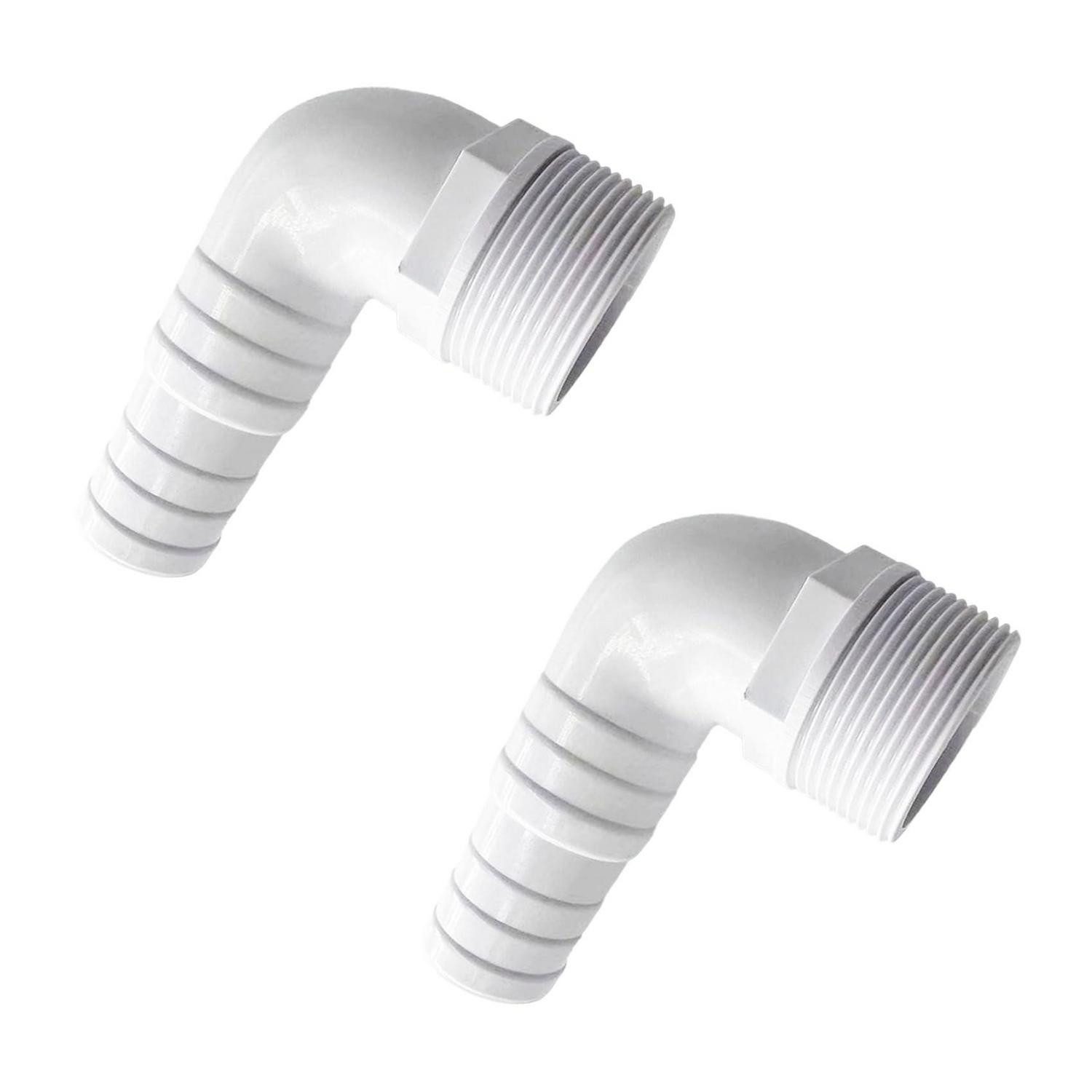 LuxusKollektion Pumpenschlauch Poolschlauch-Adapter 1,5 Zoll 90 Grad 2St., (2 St)