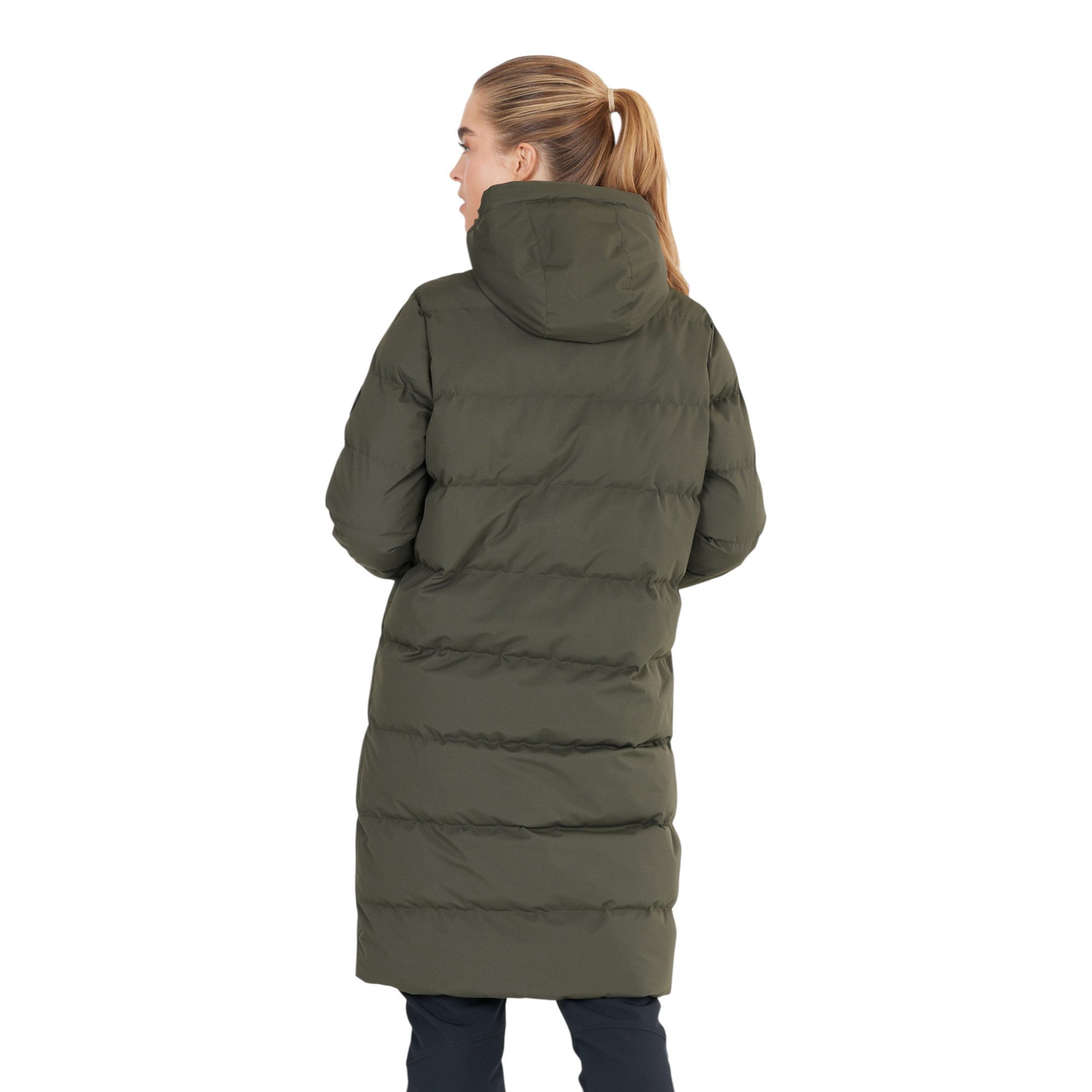 WHISTLER Steppmantel Abella Long Padded (Kapuze, warm, atmungsaktiv) olivegrün Damen – Bild 2 von 5