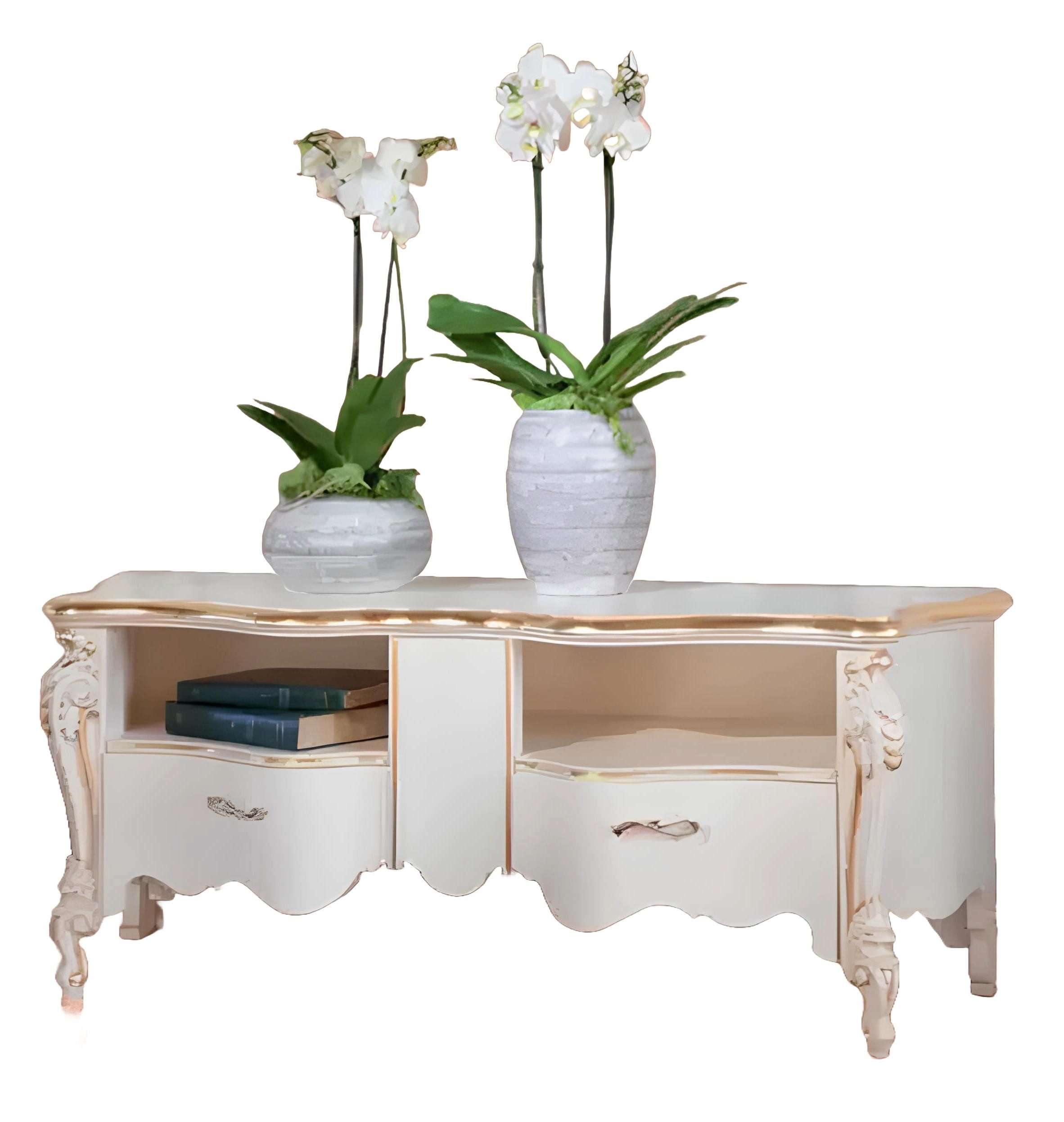 Xlmoebel TV-Schrank Holztisch TV-Regal mit Stauraum und klassischem Design (1-St., TV-Ständer) Hergestellt in Europa