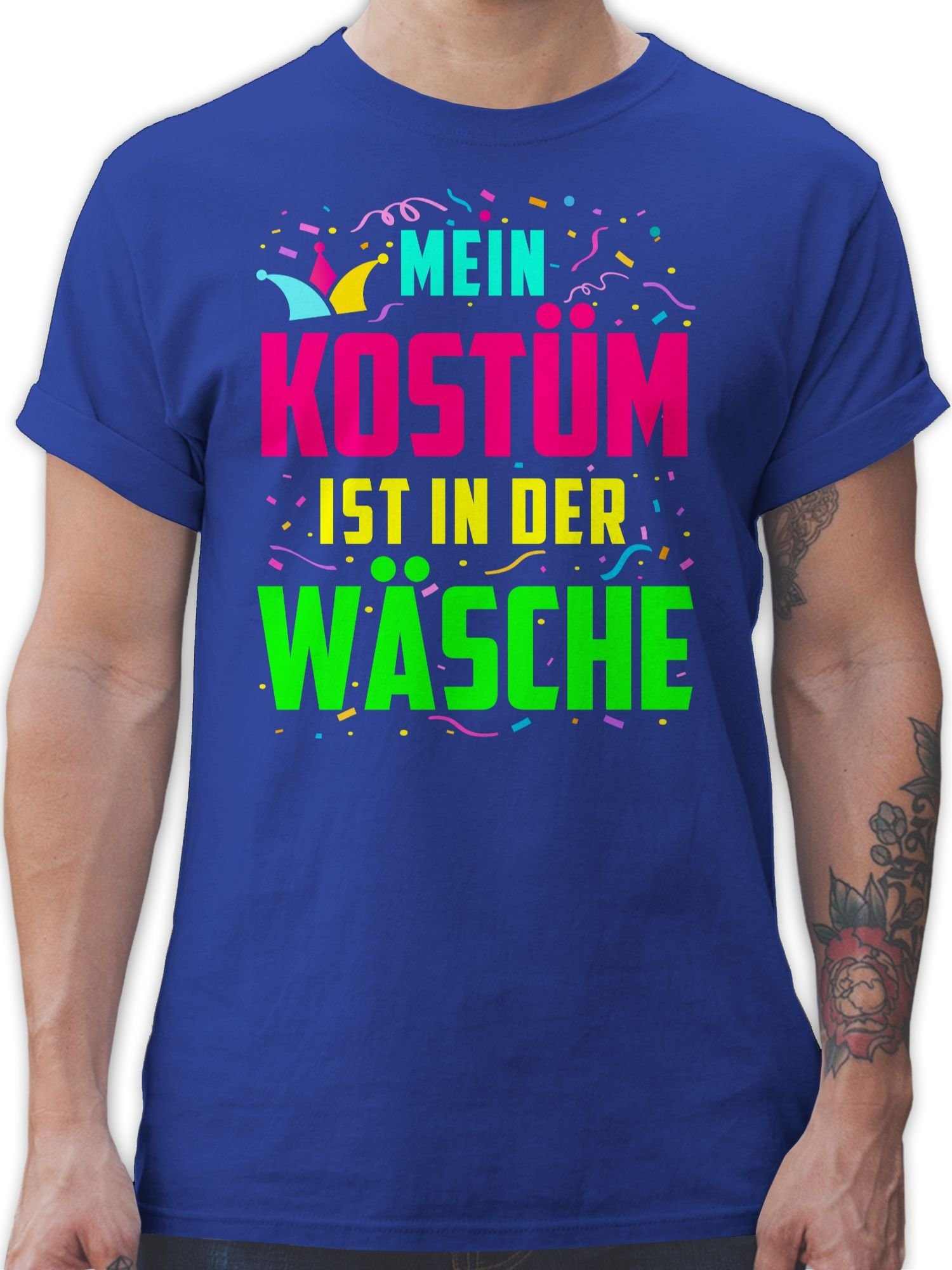 Karneval Wäsche Mein & Shirtracer ist der zu in Fasching Royalblau 03 T-Shirt Kostüm