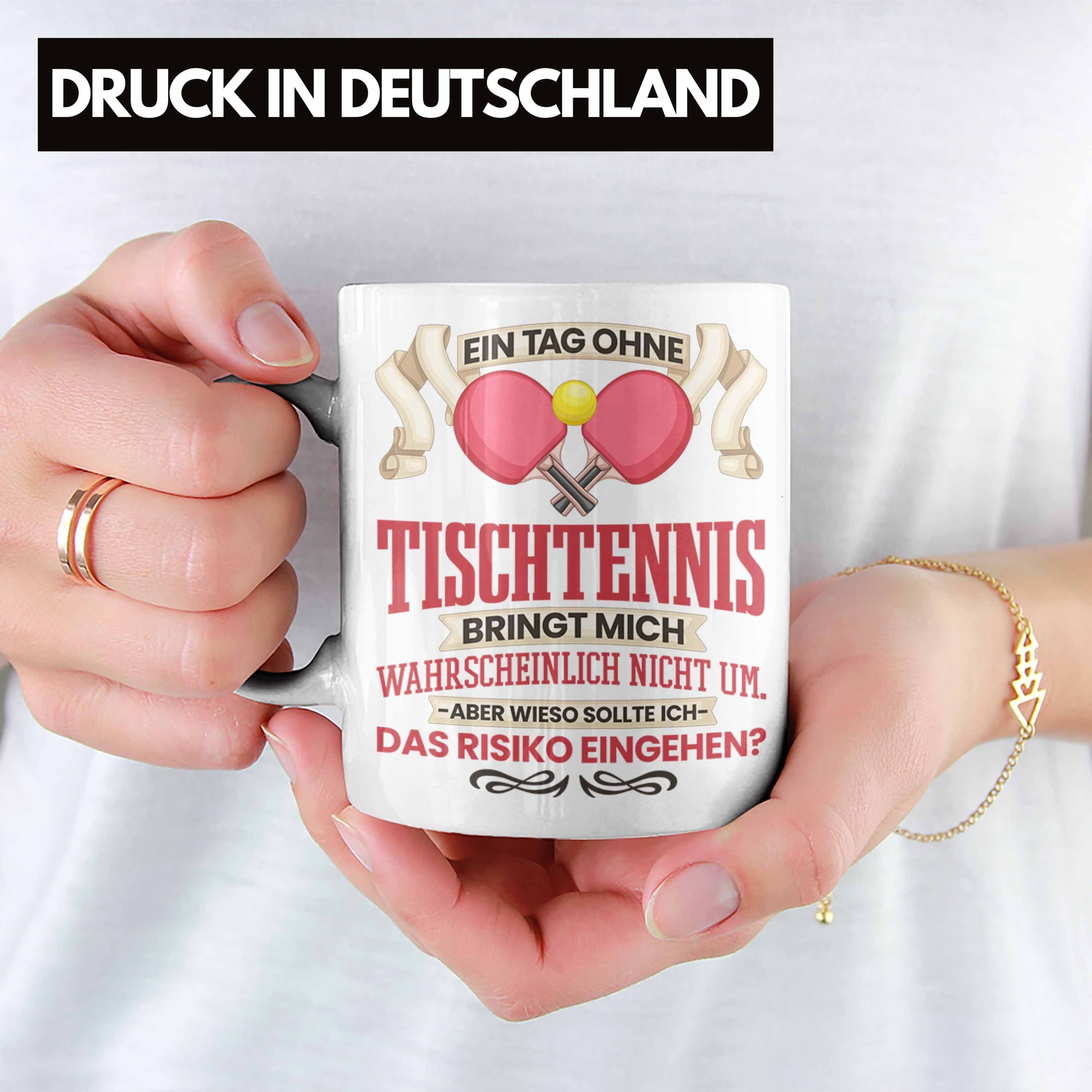 Trendation Tischtennisspieler Tischtennis Tasse Geschenk Lustige Weiss - Trendation für Tasse