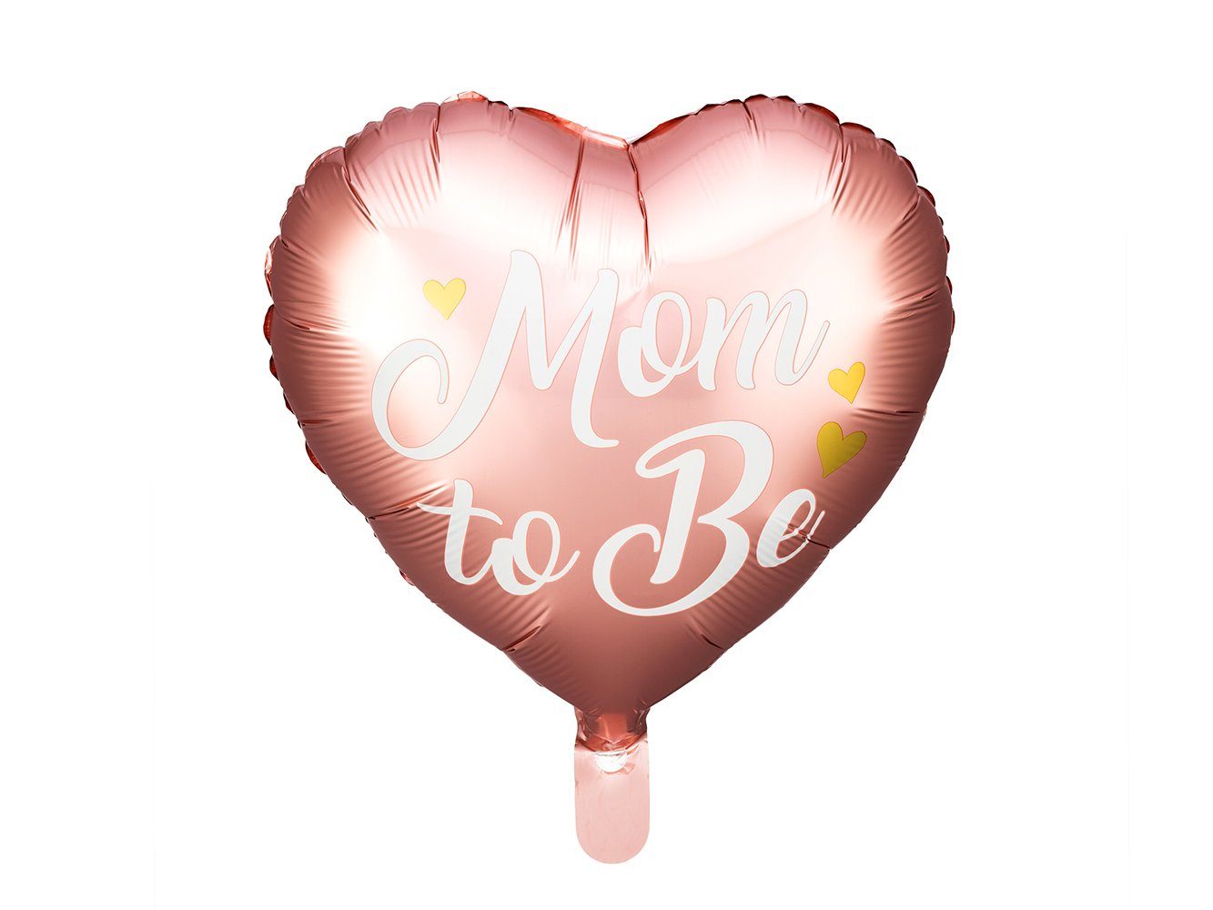 partydeco Luftballon, Folienballon Herz mit Schriftzug Mom to Be 35cm rosa