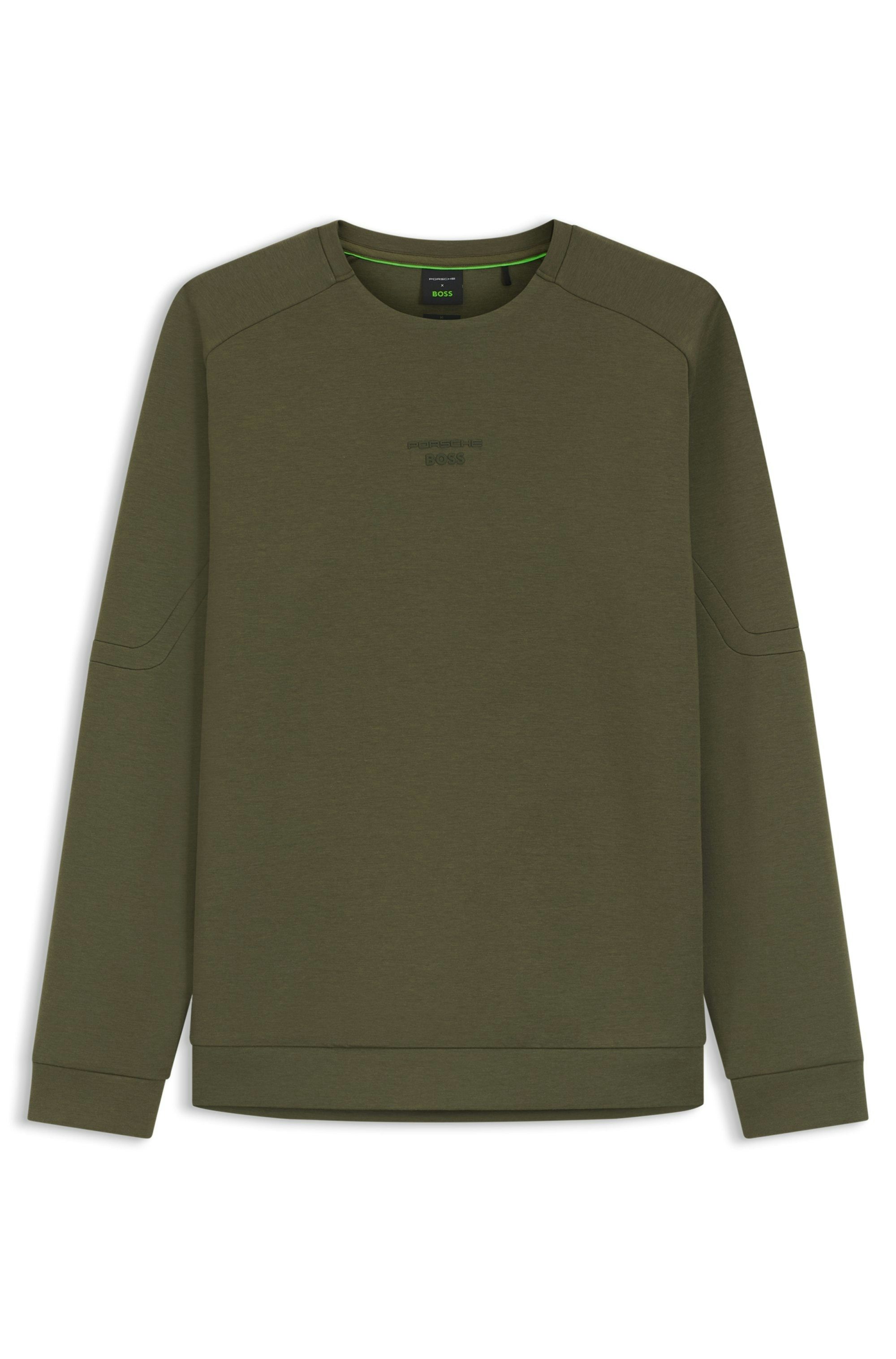 BOSS GREEN Sweatshirt Porsche Spirit 70 Capsule Collection Premium Herrenmode Innovative Geruchskontroll-Technologie HEIQ MINT – Bild 4 von 5