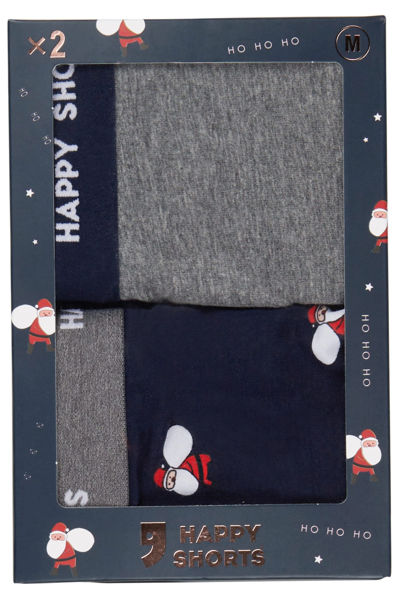 HAPPY SHORTS Trunk 2 Happy Shorts Jersey Trunk Herren Boxershorts Pant Weihnachtsmann (1-St)