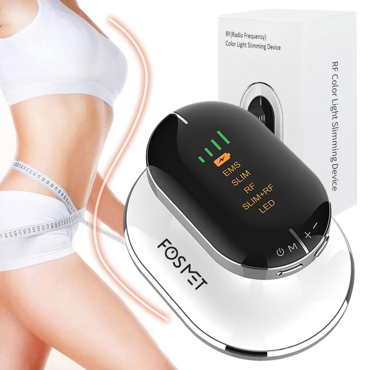 Massagegerät EMS Anti-Cellulite Massagegerät mit RF & LED, Körperformung
