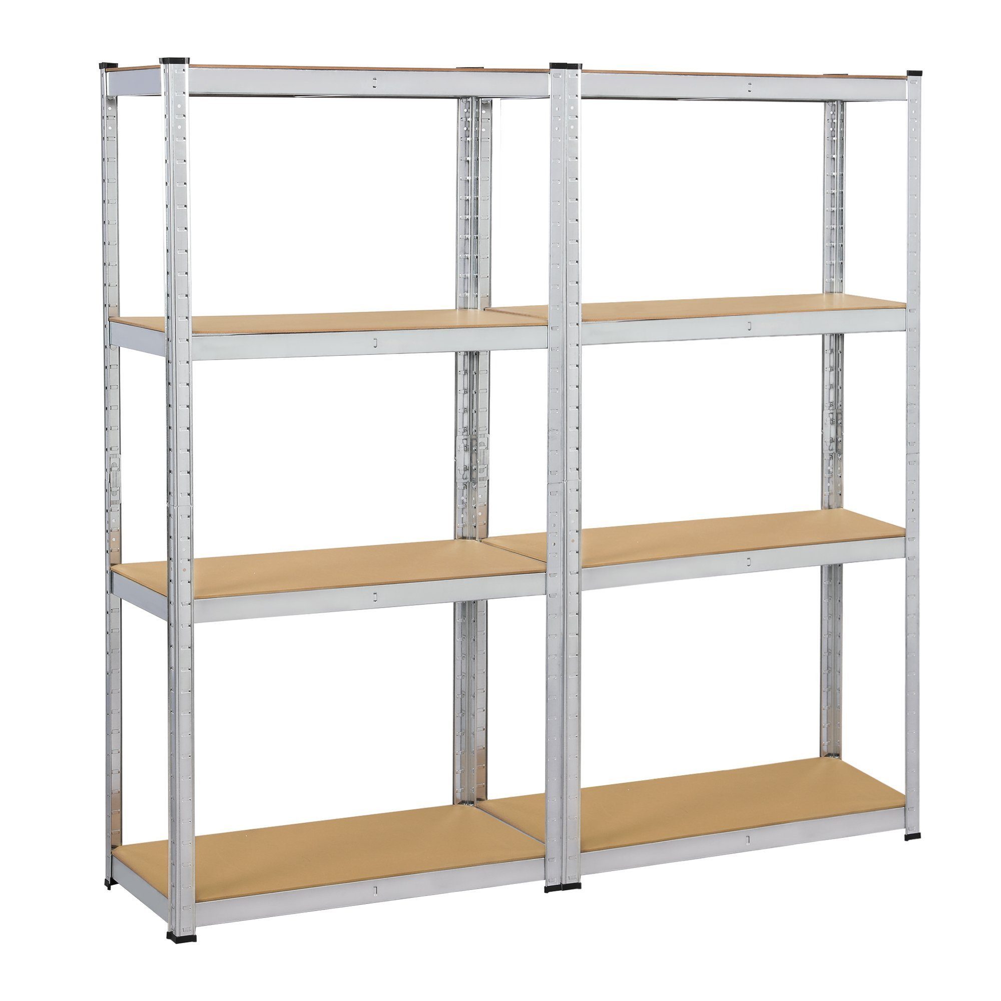 Yaheetech Schwerlastregal Lagerregal mit 4/5 Ebenen, Standregal mit Flexibler Konfiguration, Max. Belastbarkeit: 520kg