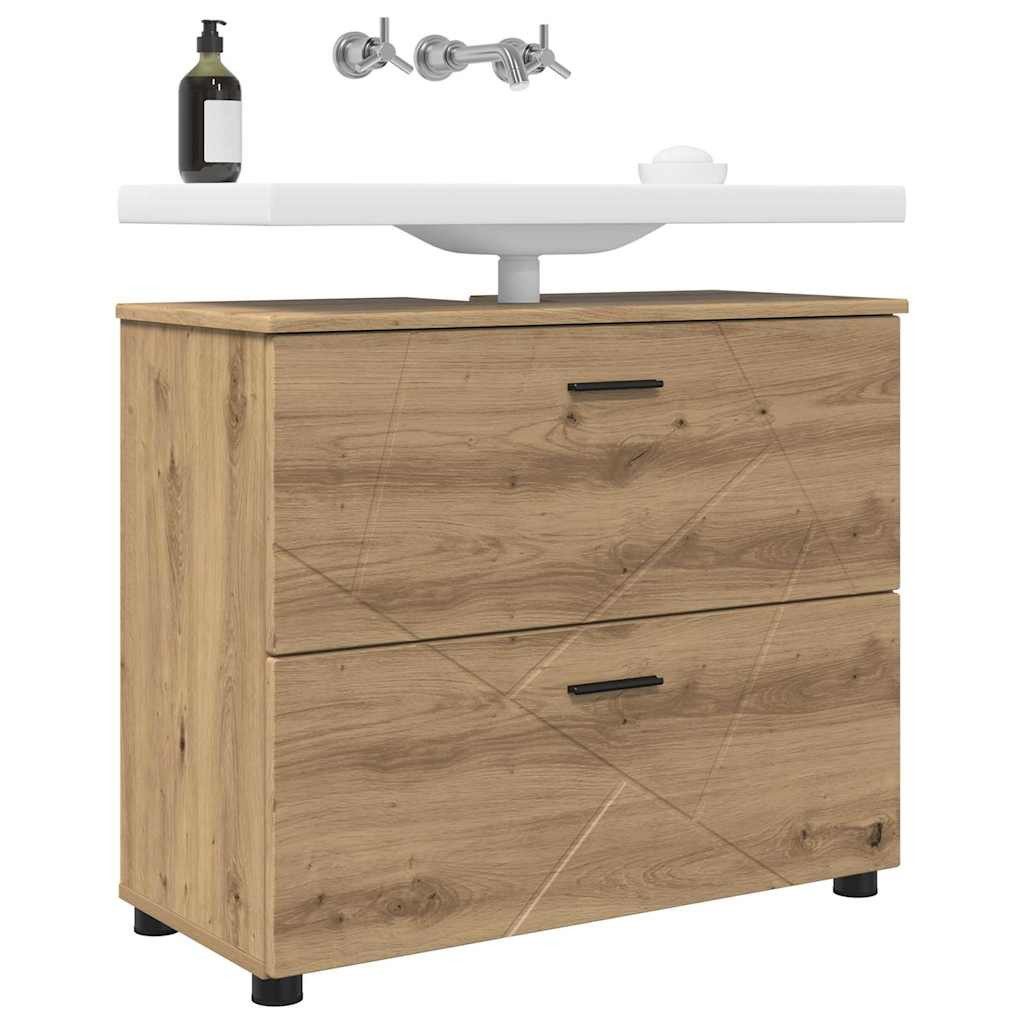 vidaXL Badezimmerspiegelschrank Badezimmer Schrank Eiche handwerklich günstig online kaufen