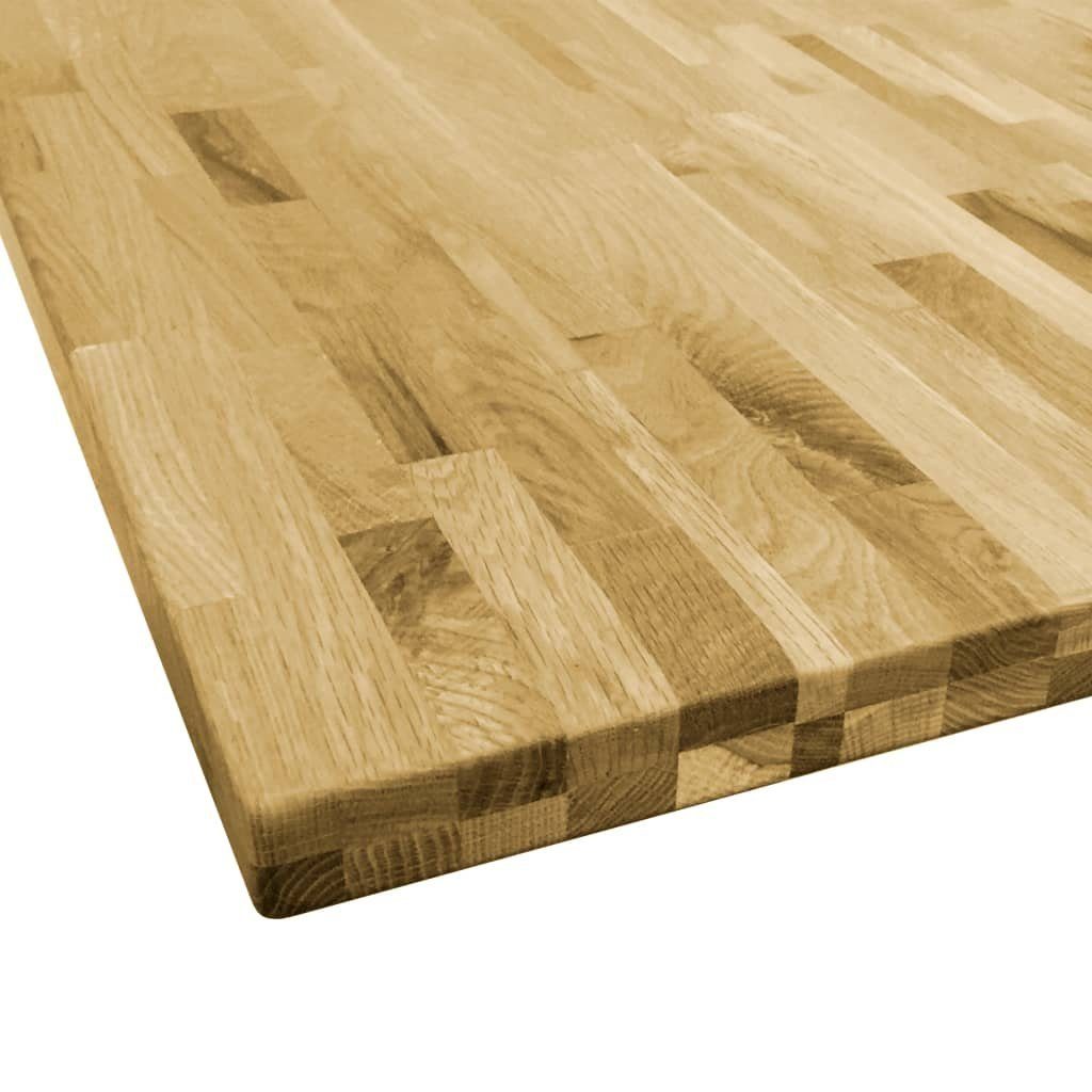 mm furnicato 70x70 44 St) cm Quadratisch (1 Eichenholz Massiv Tischplatte