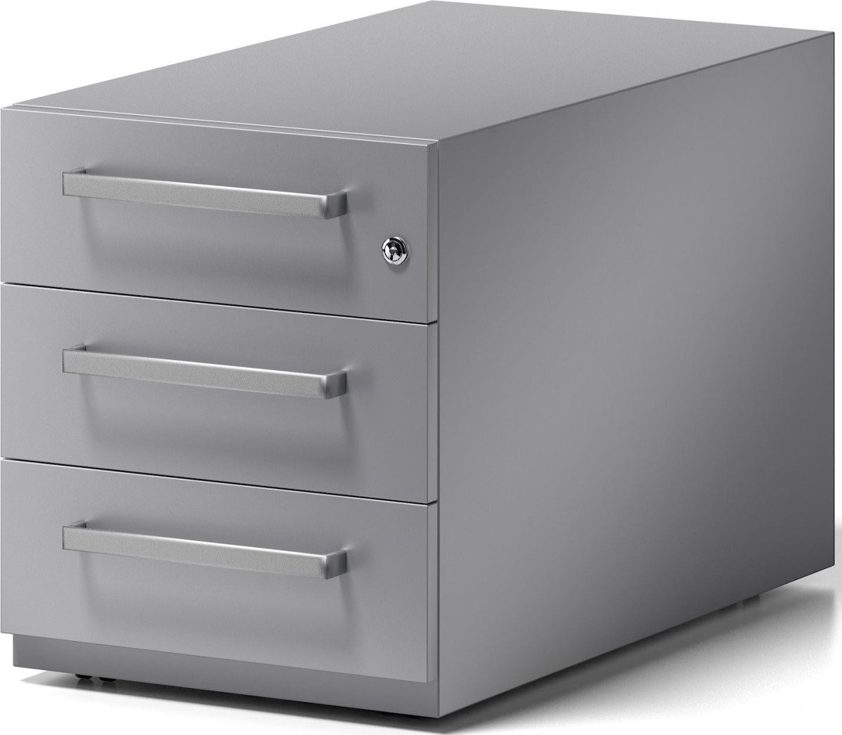 Bisley Container Rollcontainer Note Griff 3 Schübe silber